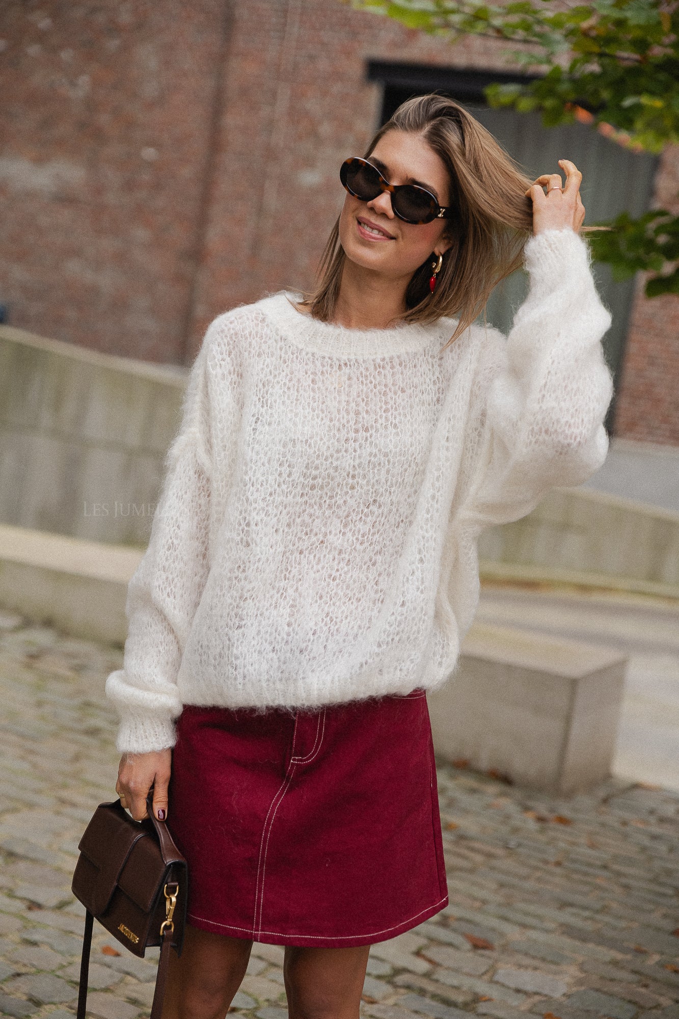 Madison mohair jumper ecru