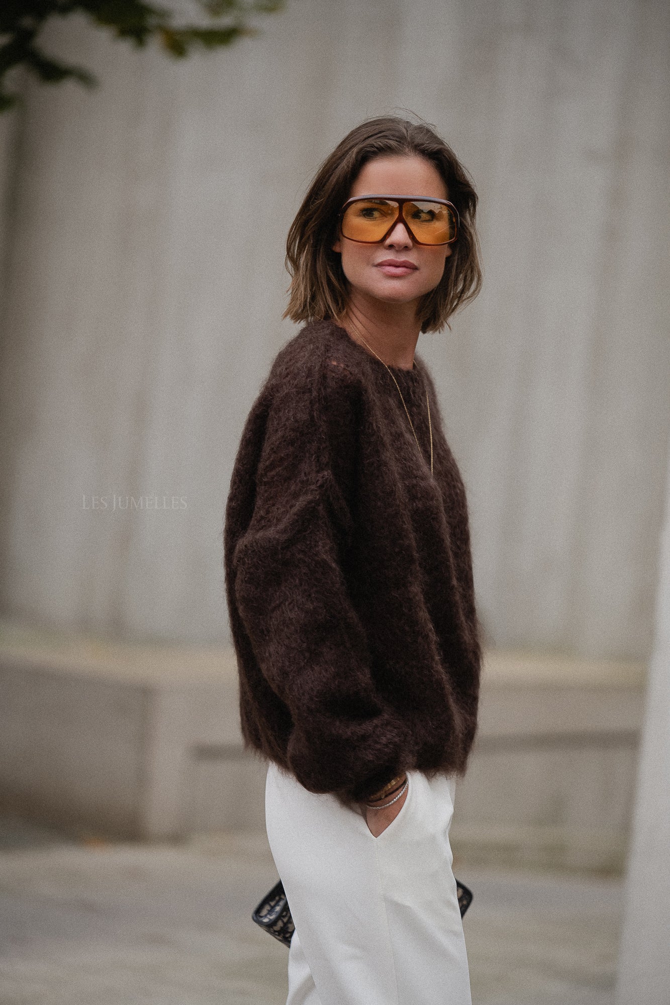 Madison mohair jumper chocolate brown