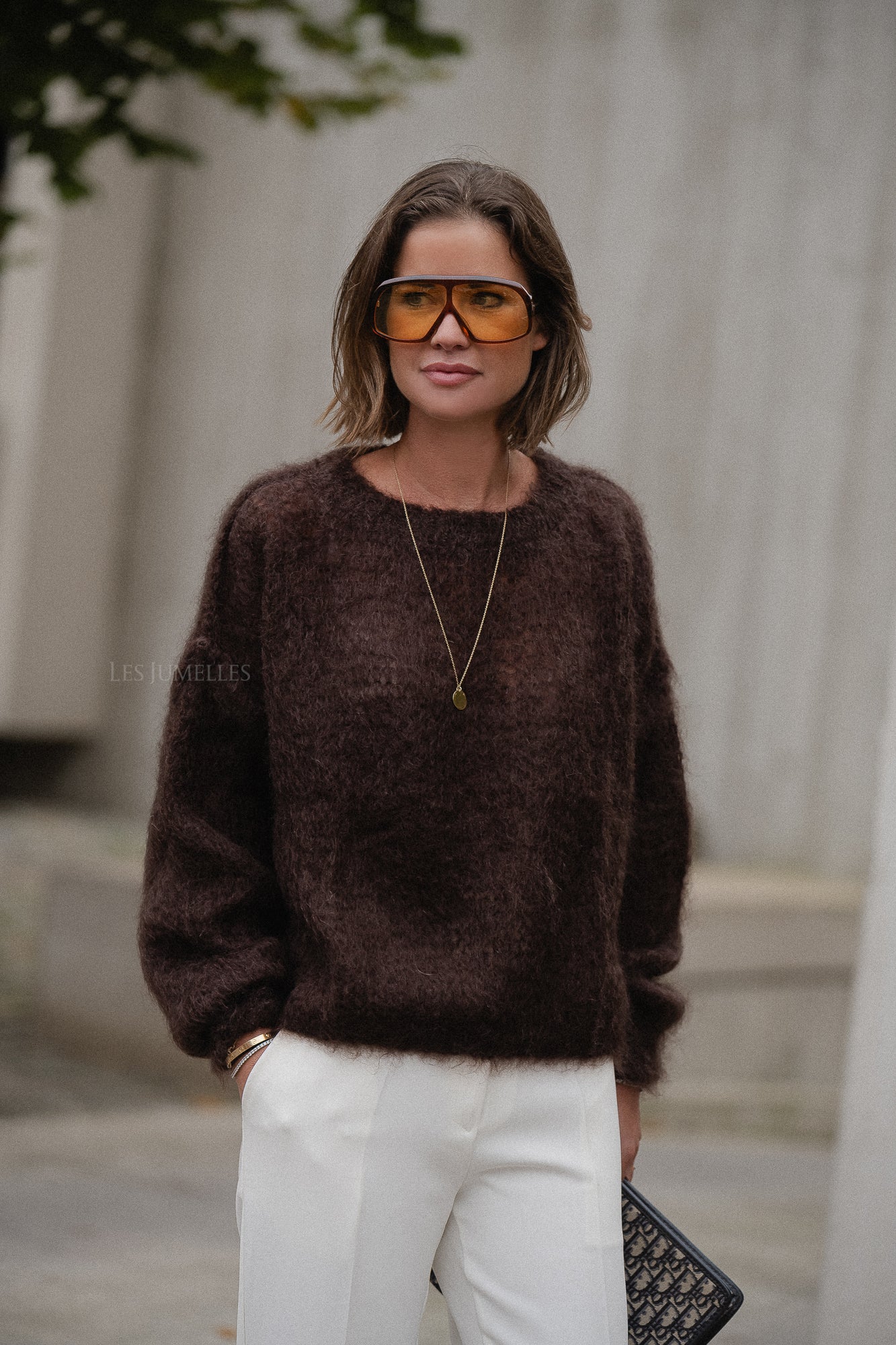 Madison mohair jumper chocolate brown