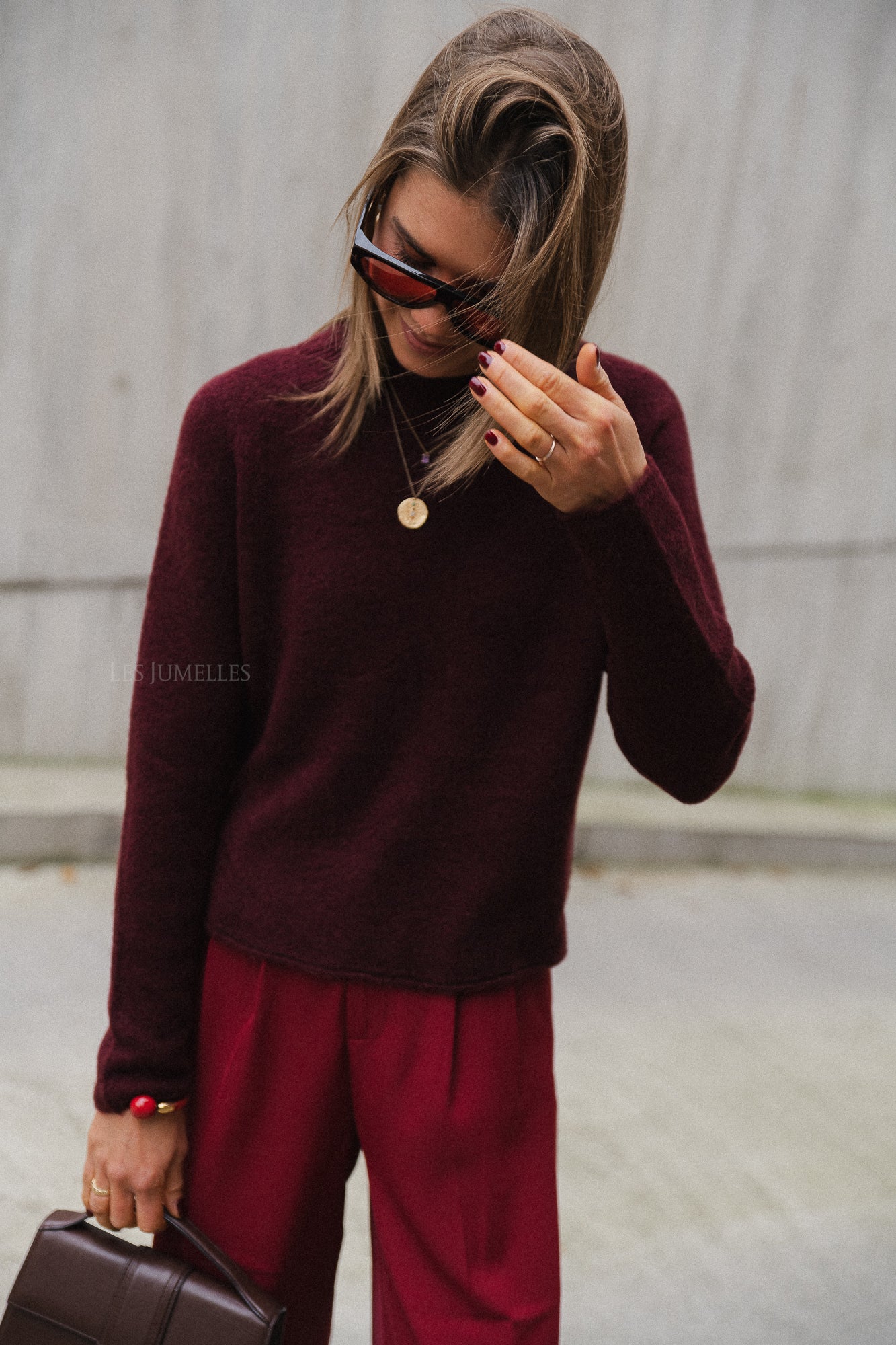 Eliza jumper burgundy