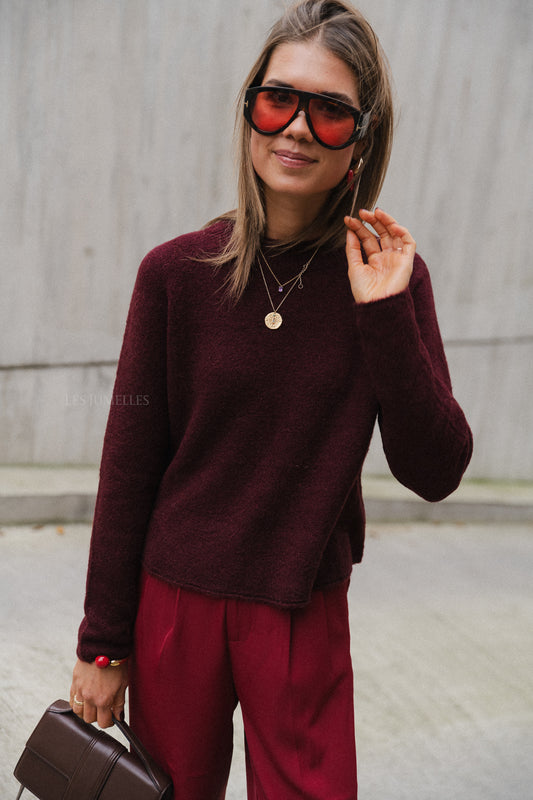 Les Jumelles Eliza jumper burgundy