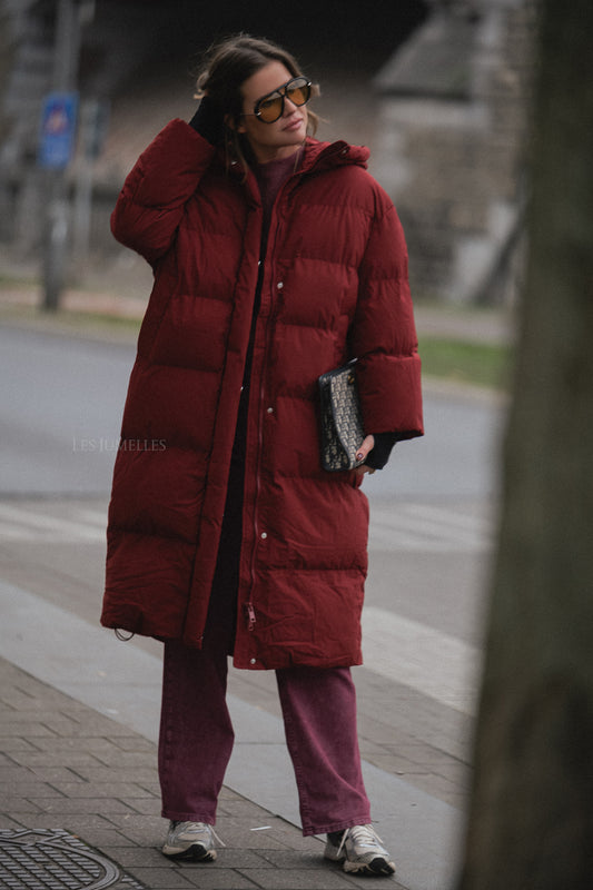 Les Jumelles Alica coat burgundy