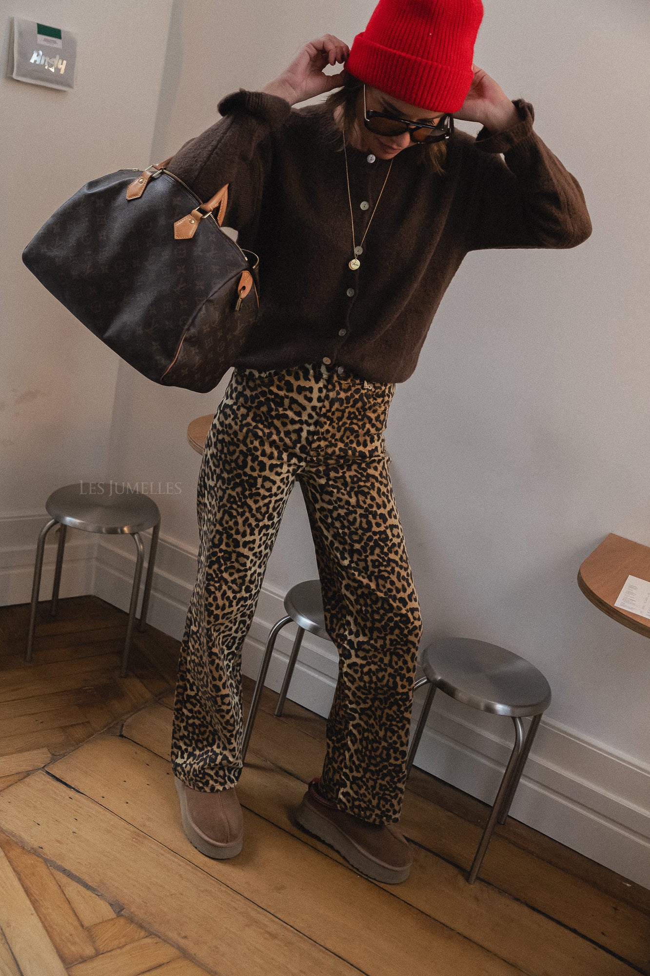 YASLeonora HW Denim Jeans Leopard