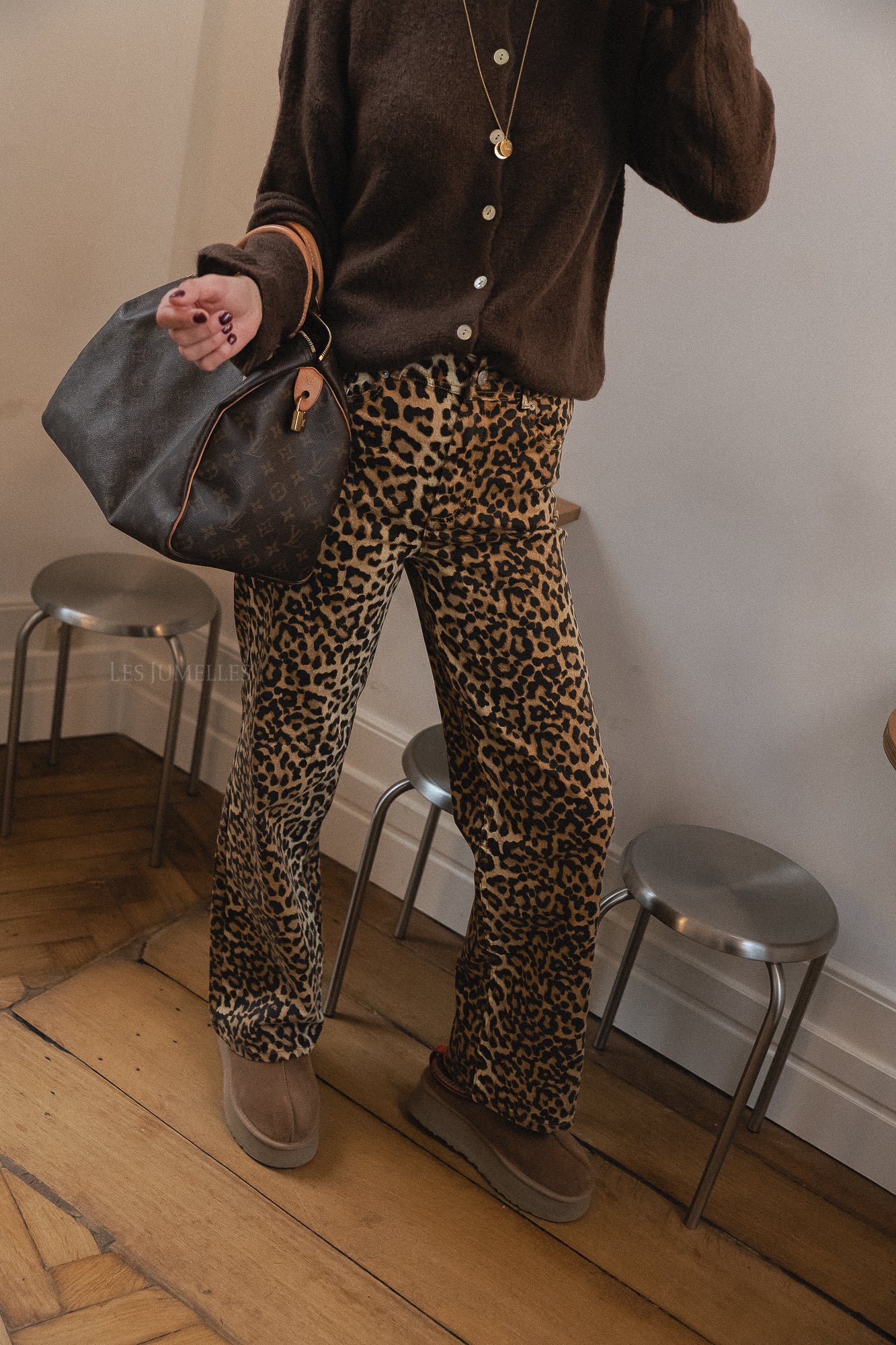 YASLeonora HW Denim Jeans Leopard