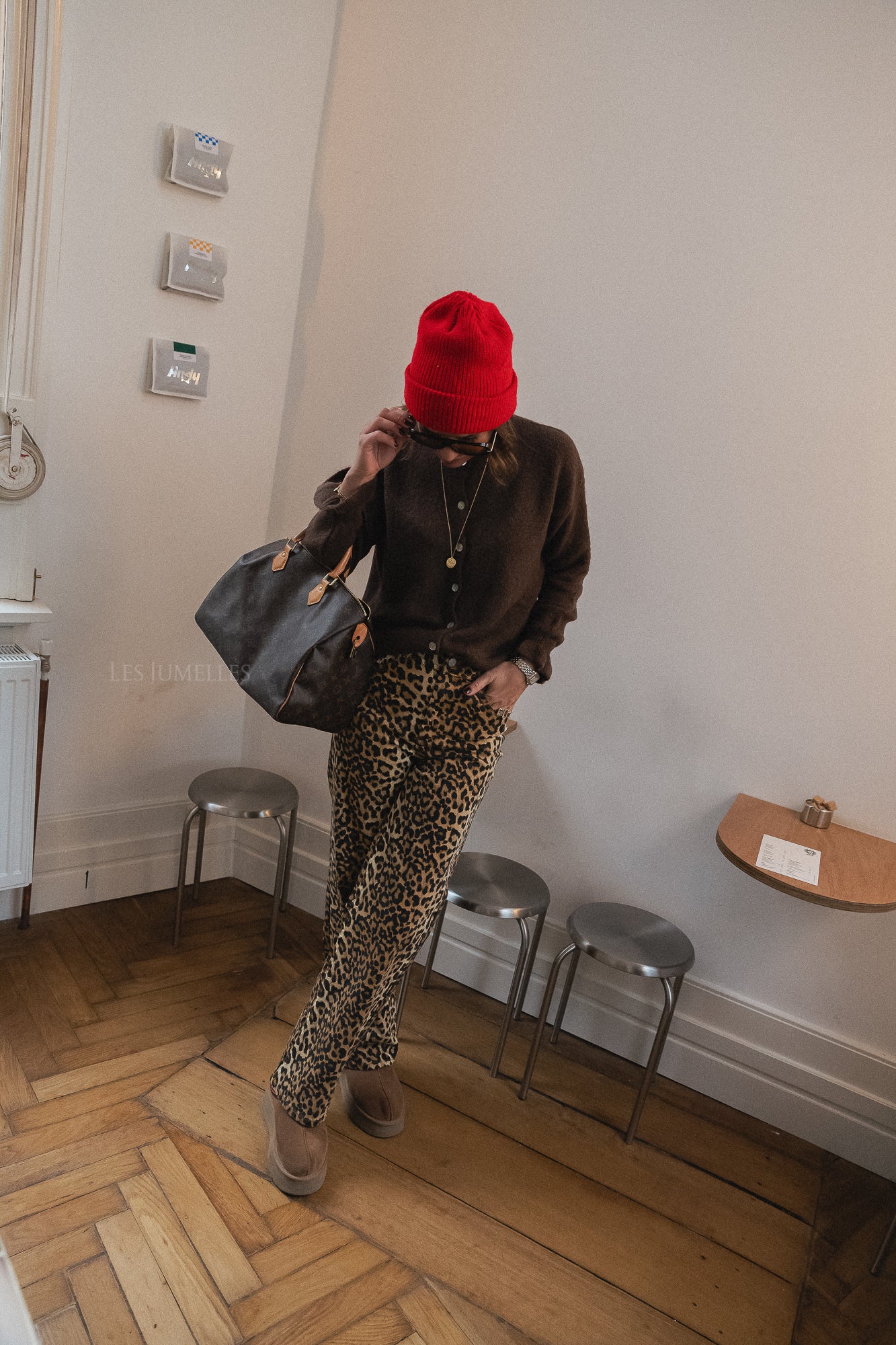 YASLeonora HW Denim Jeans Leopard