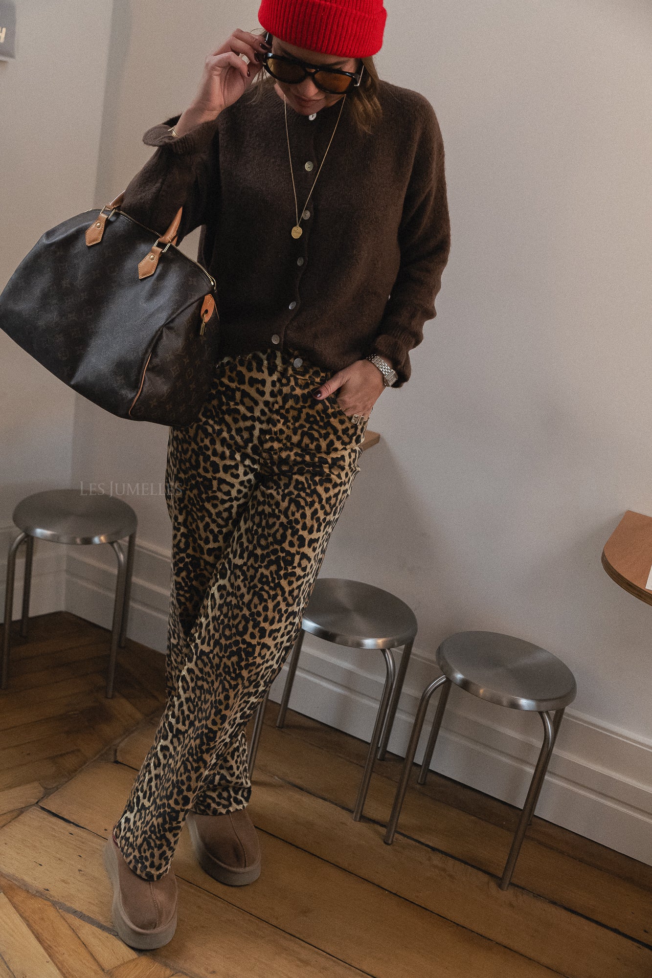 YASLeonora HW Denim Jeans Leopard