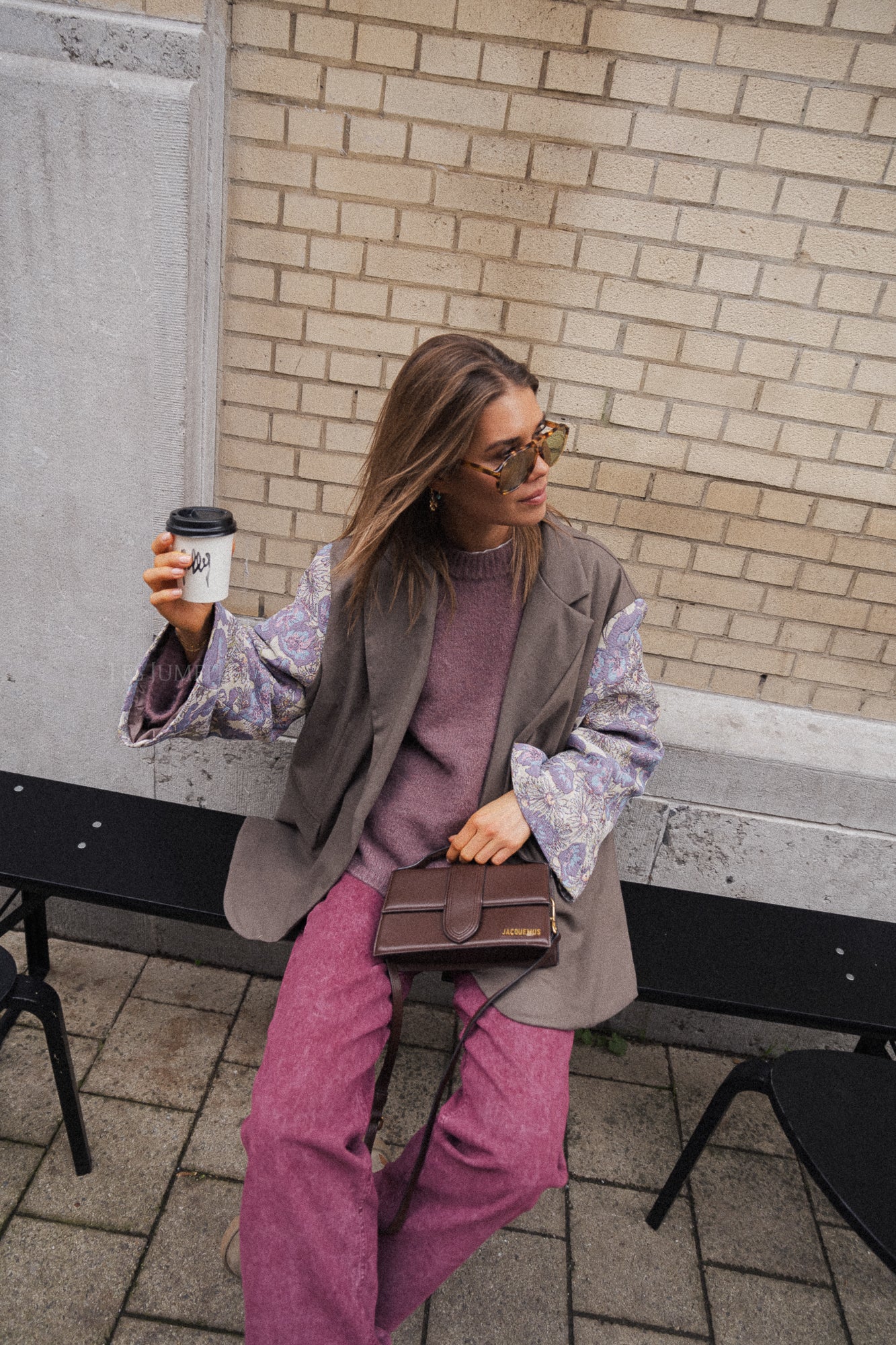 Madeline blazer taupe/lilac