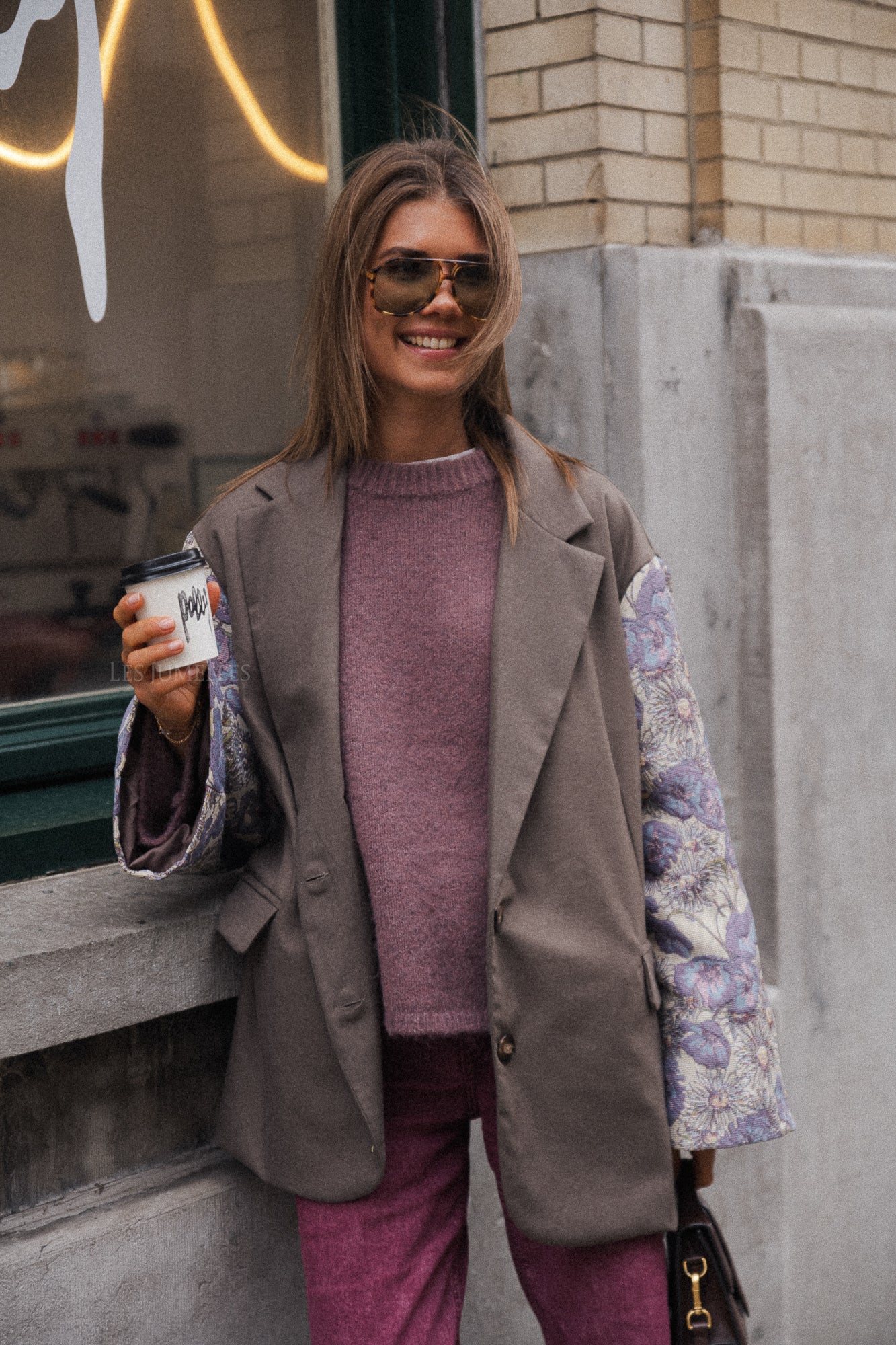 Madeline blazer taupe/lilac