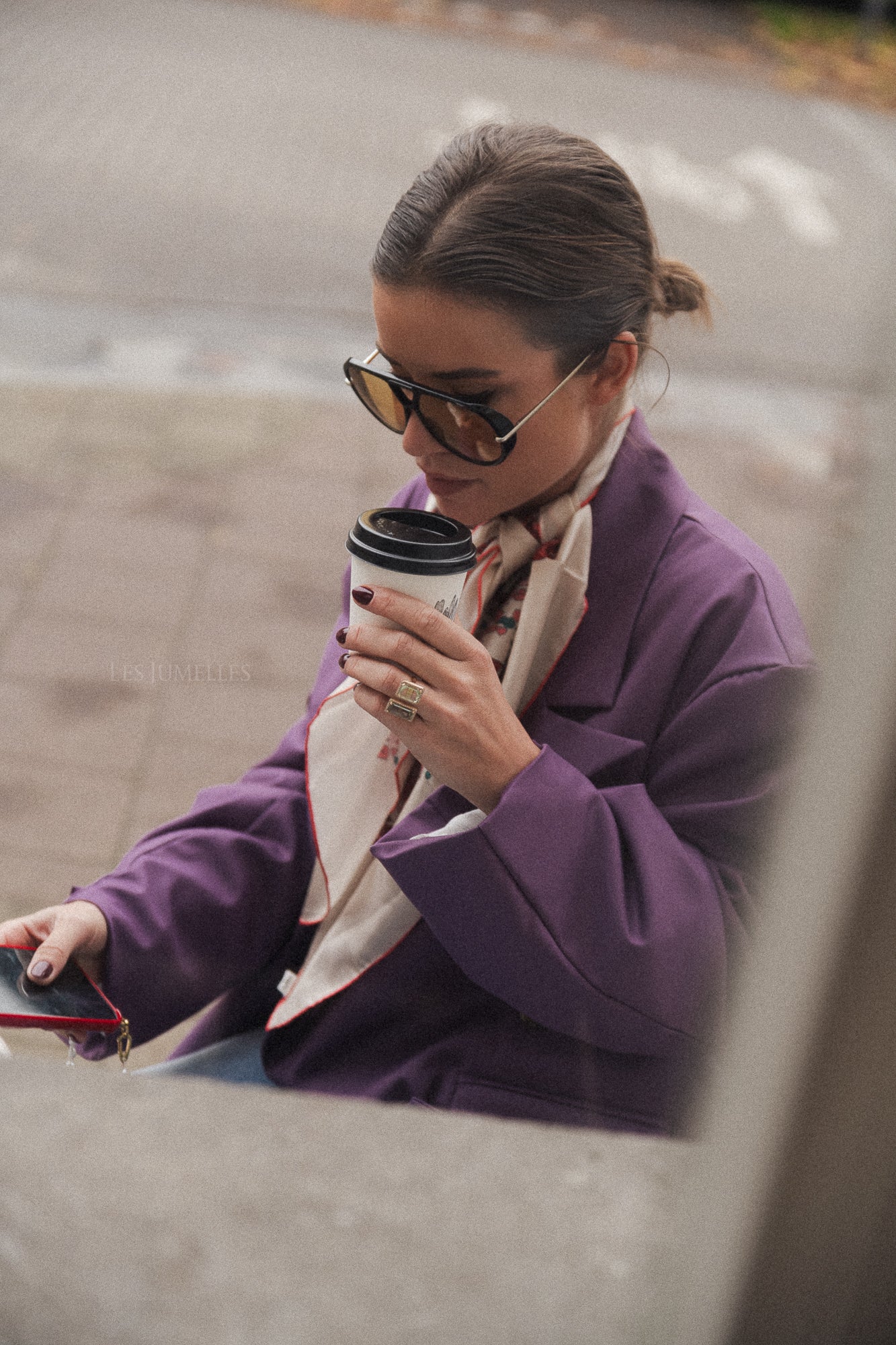 Clara oversized blazer mauve