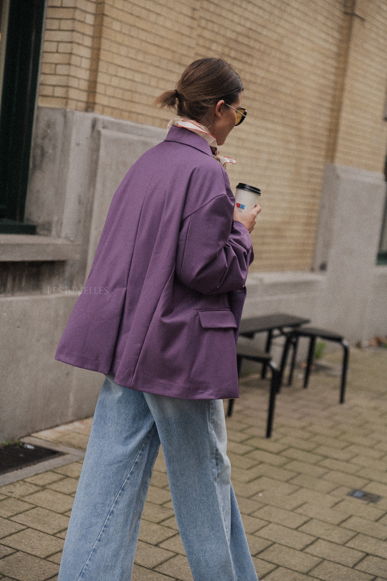 Clara oversized blazer mauve