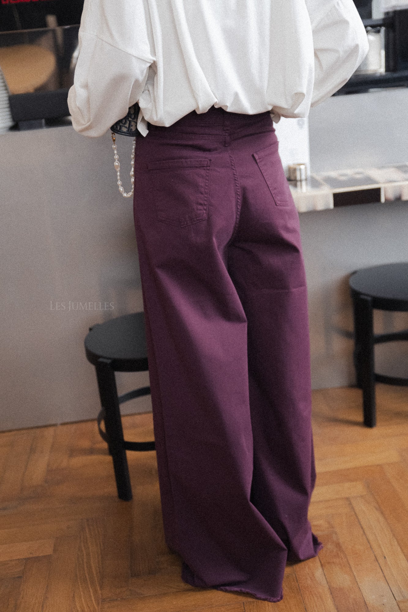 Zola wide legged trousers aubergine