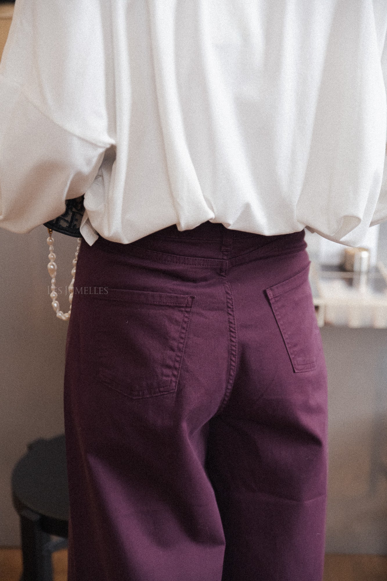 Zola wide legged trousers aubergine