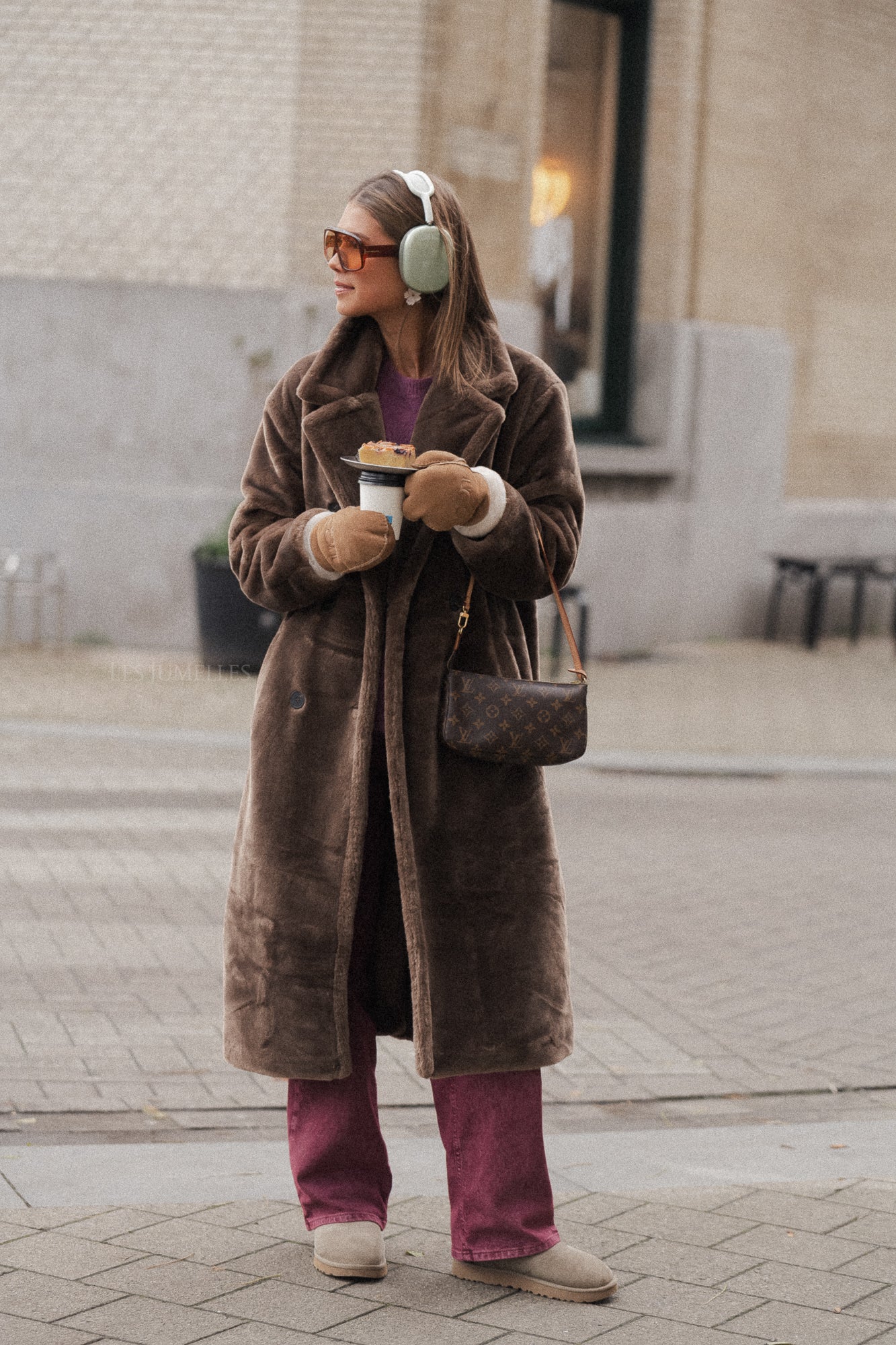 Thais teddy coat taupe