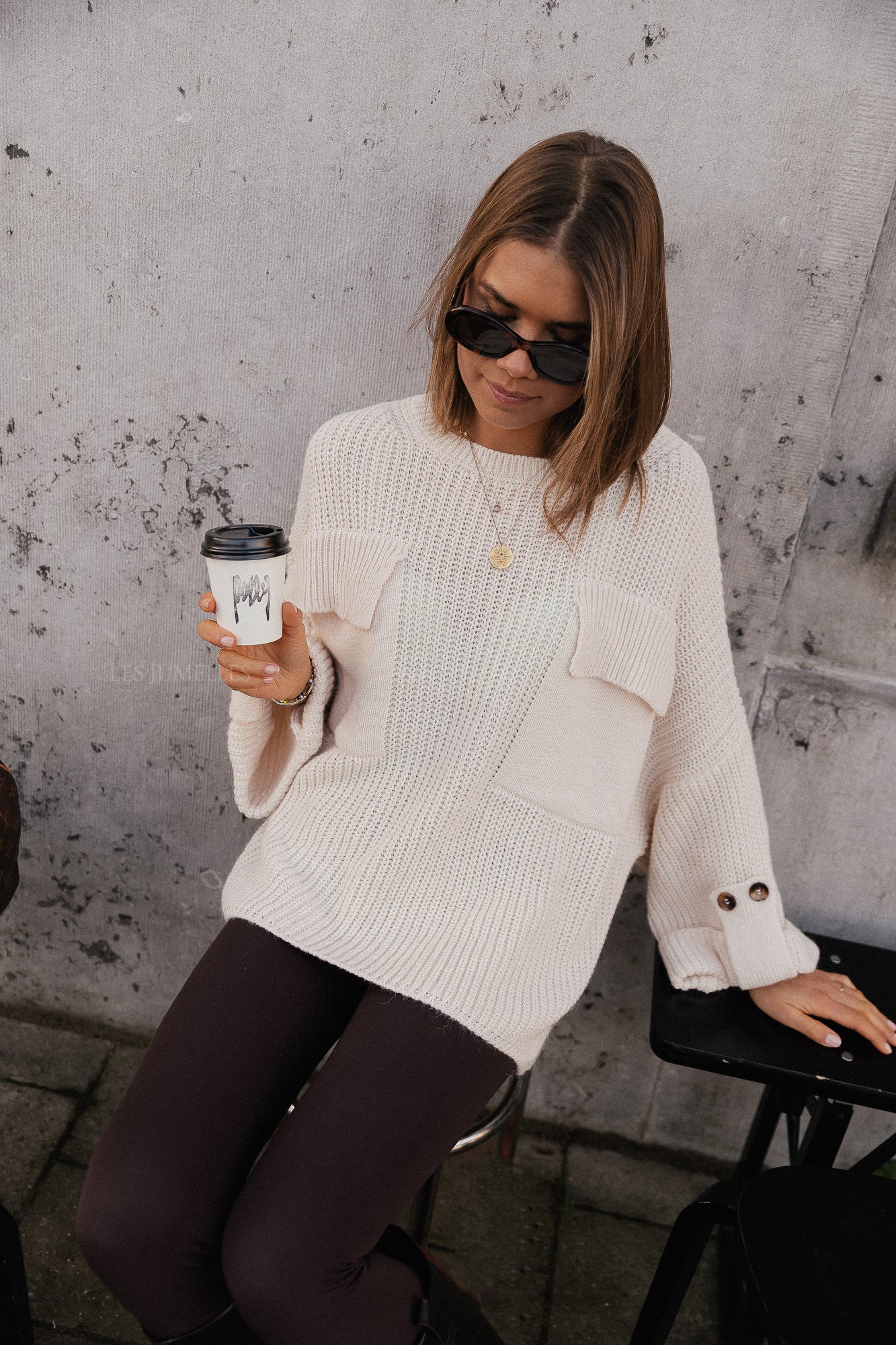 Noemie knitted jumper cream