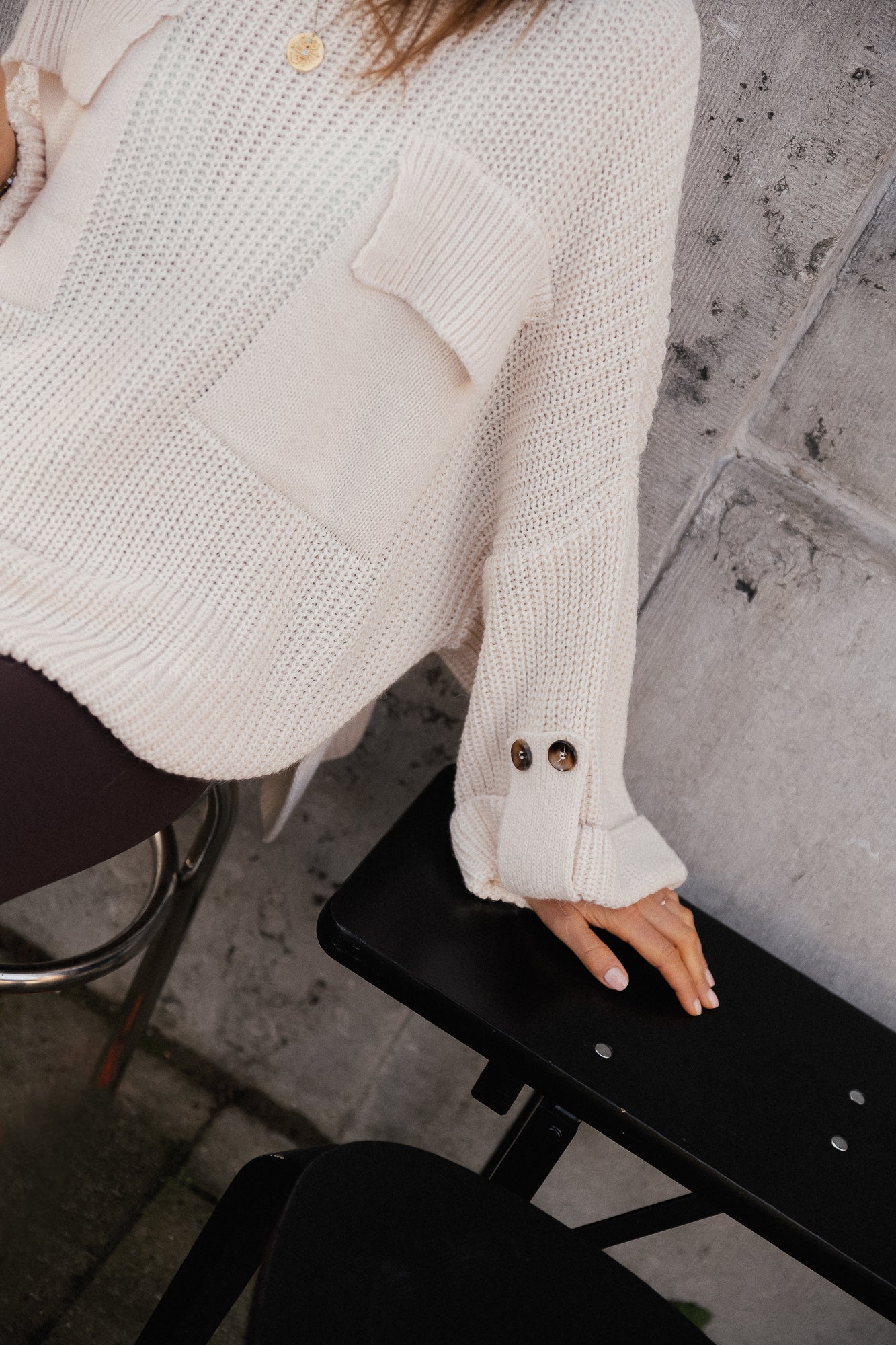 Noemie knitted jumper cream