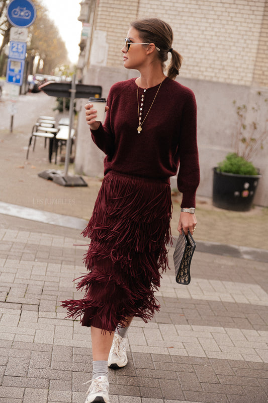 Les Jumelles Fenna jumper burgundy