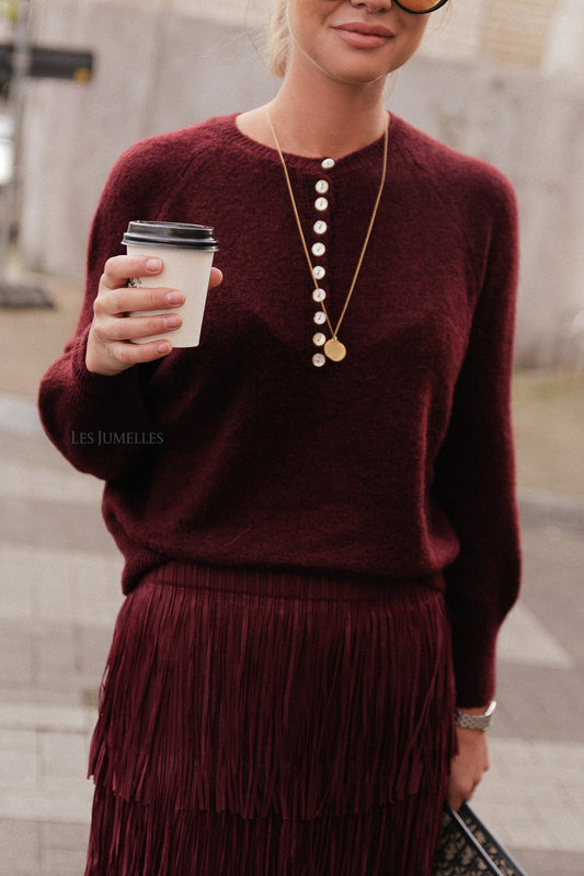 Les Jumelles Fenna jumper burgundy