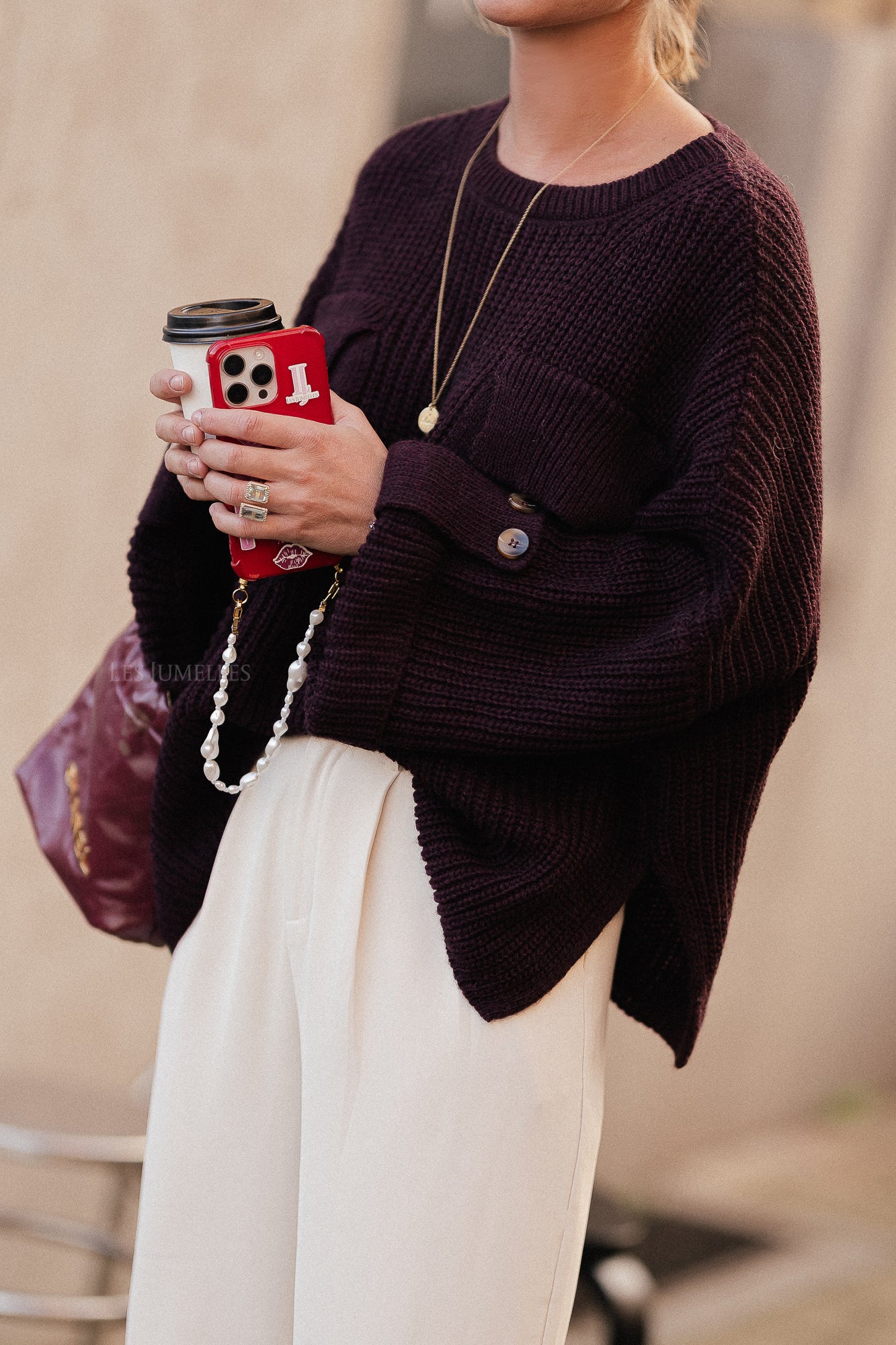 Noemie Strickpullover burgundy