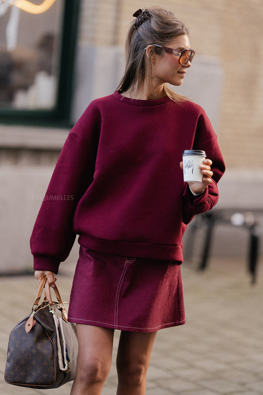 Les Jumelles Stella sweater burgundy