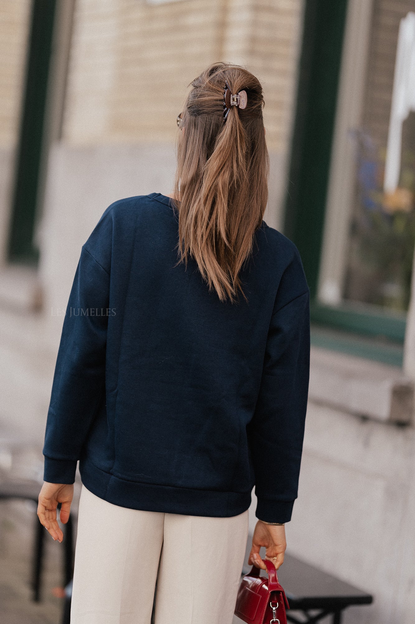 VIMaldea O-neck LS sweatshirt marineblau