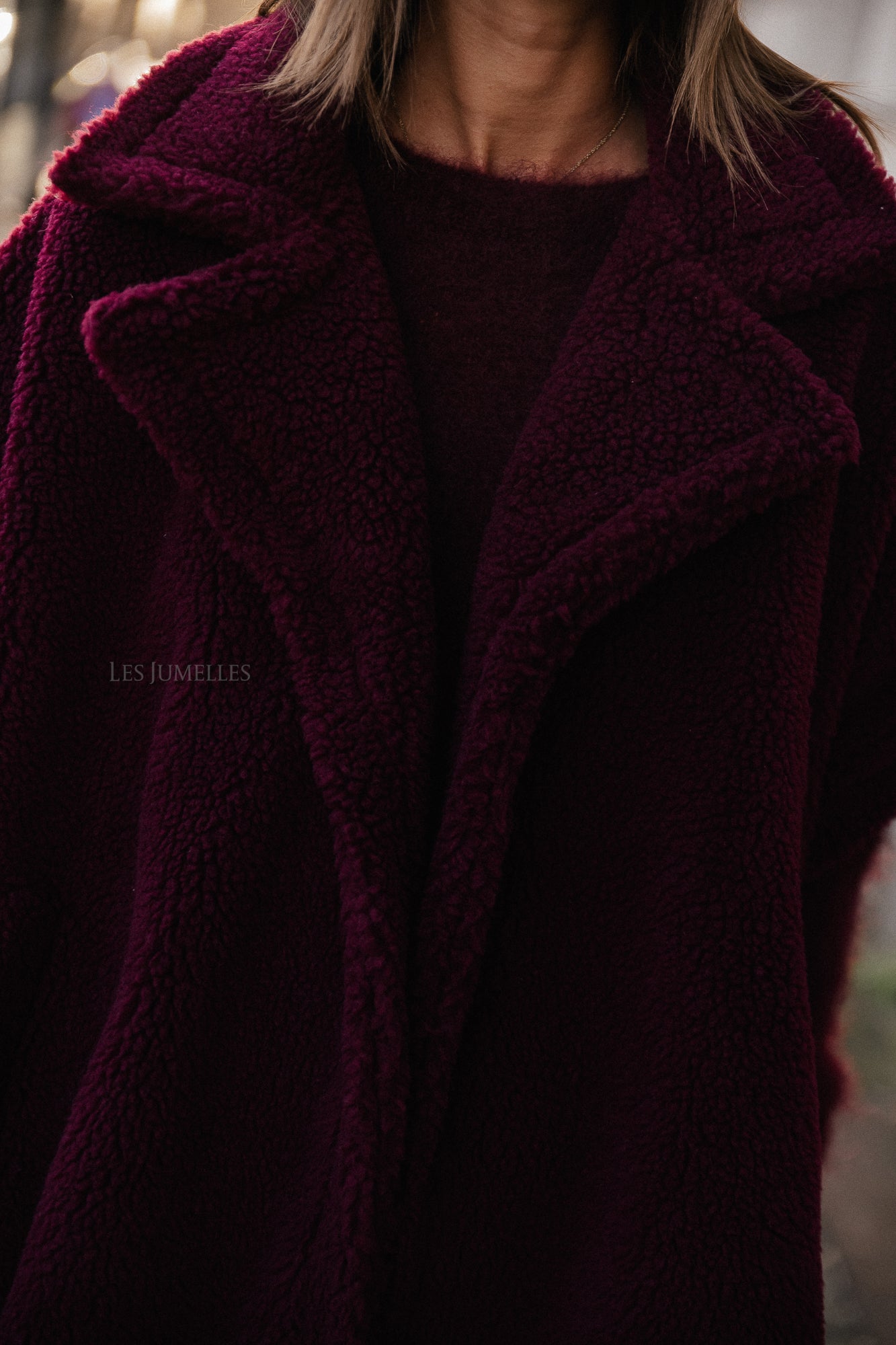 Kensi poncho burgundy