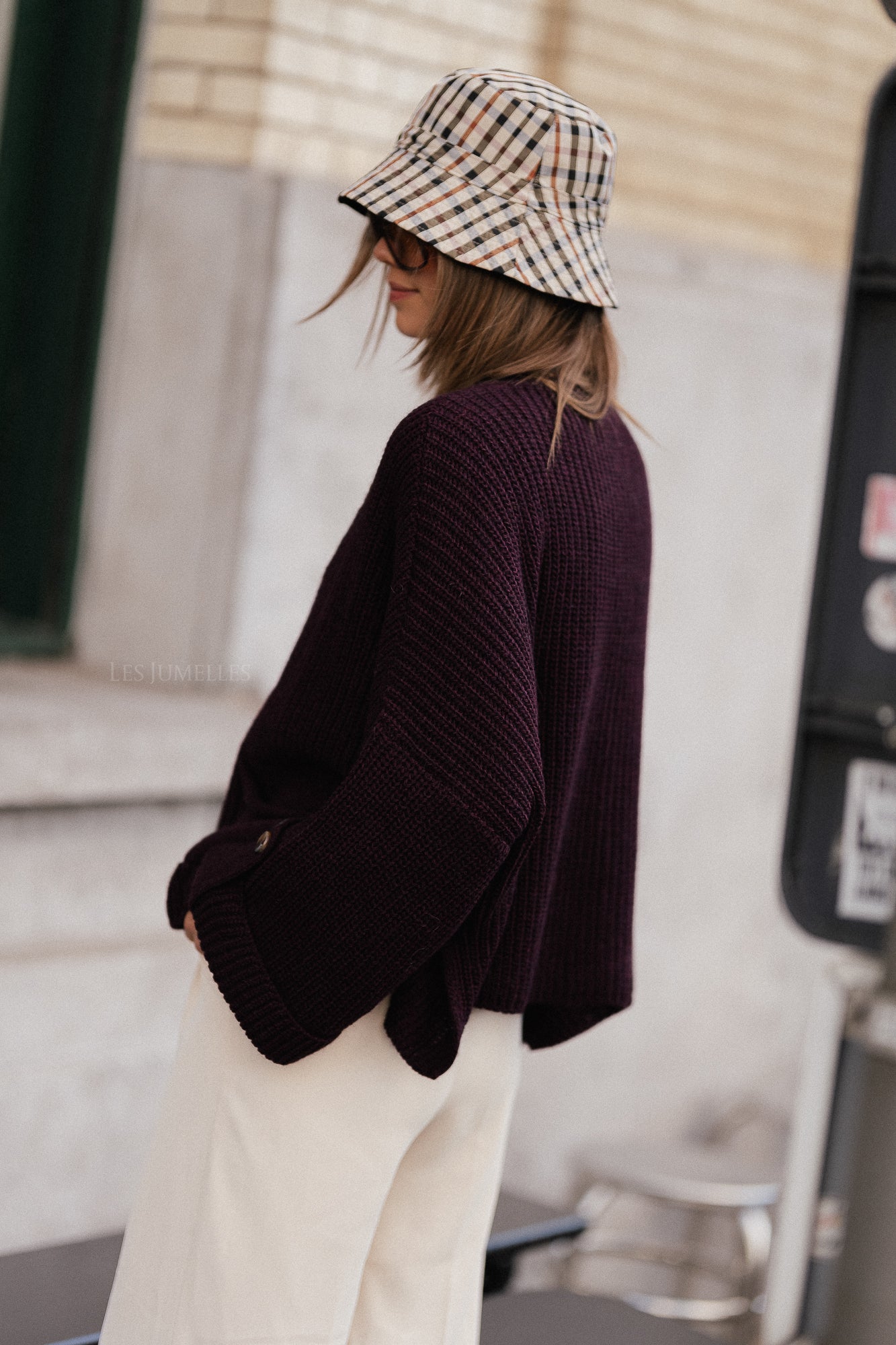 Noemie knitted cardigan burgundy