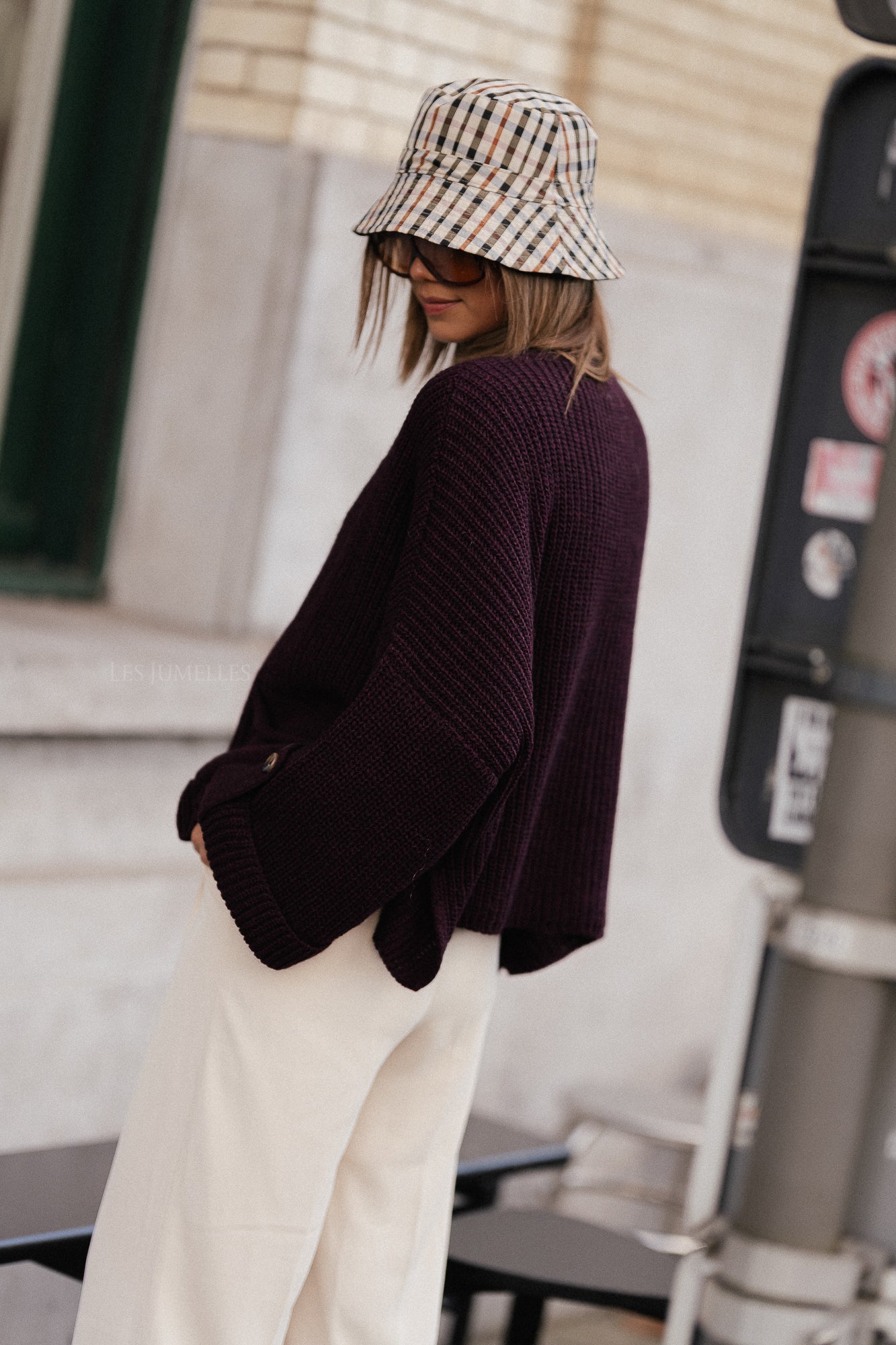 Noemie knitted cardigan burgundy