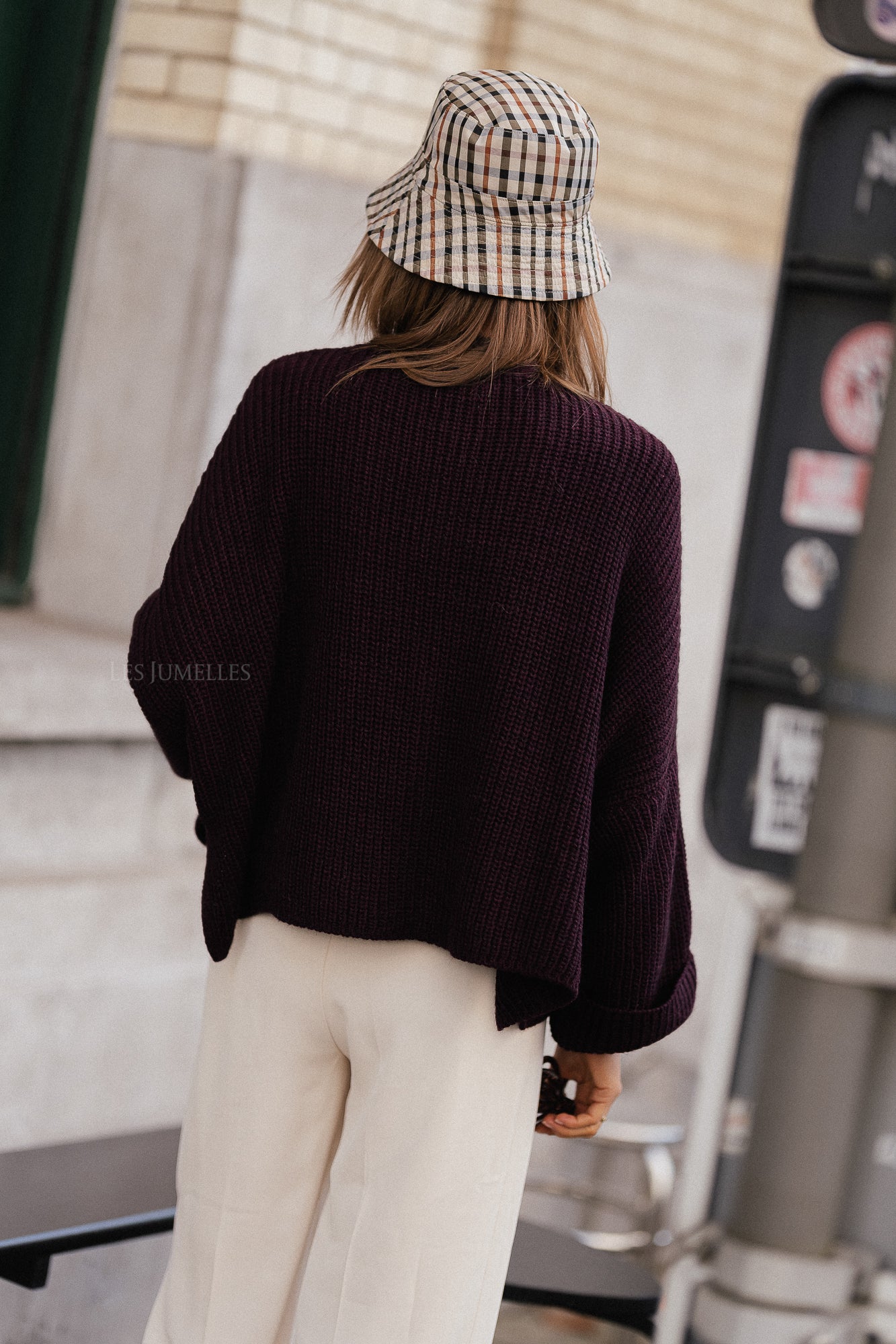 Noemie knitted cardigan burgundy