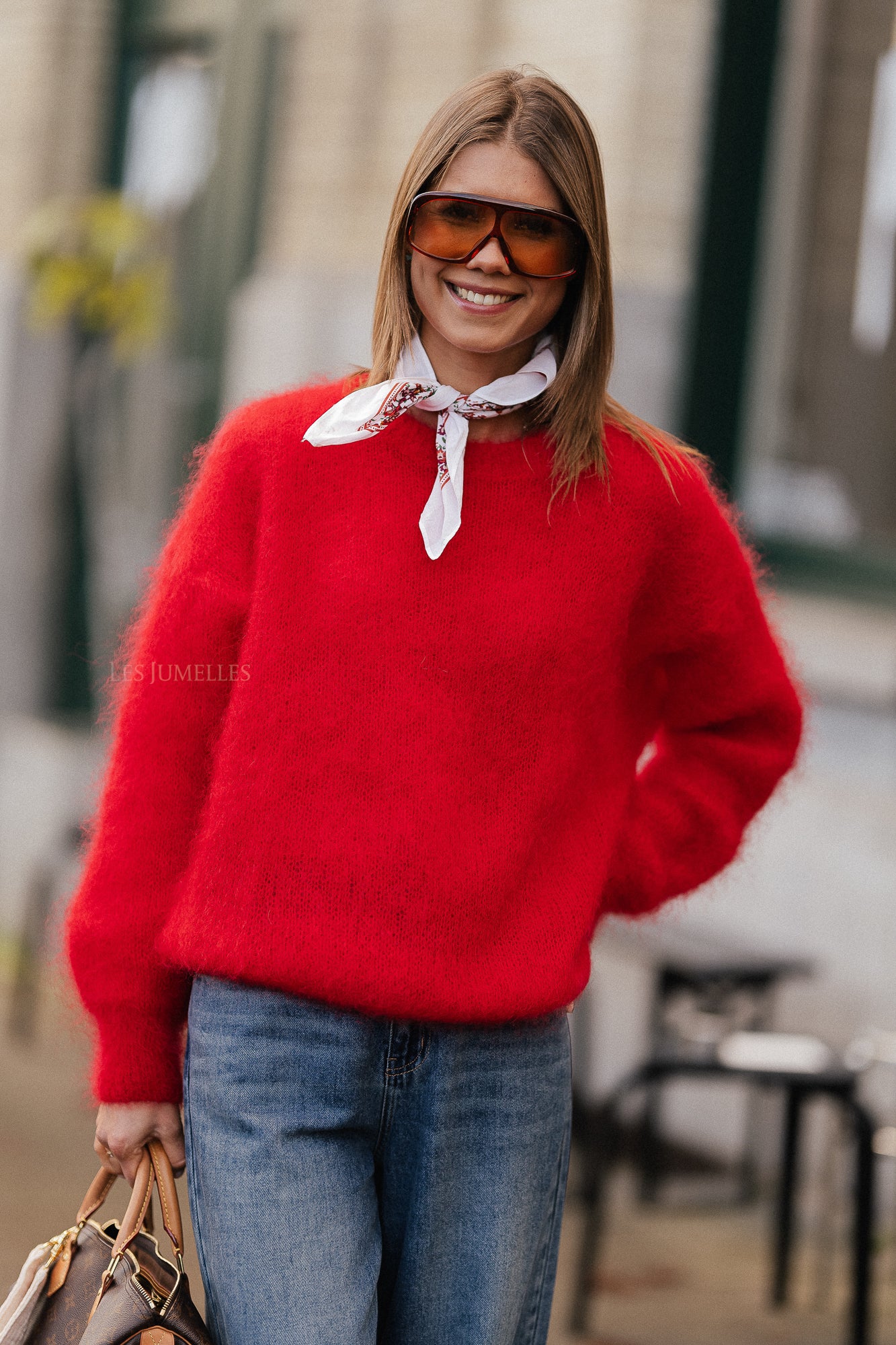 Joanne mohair jumper red