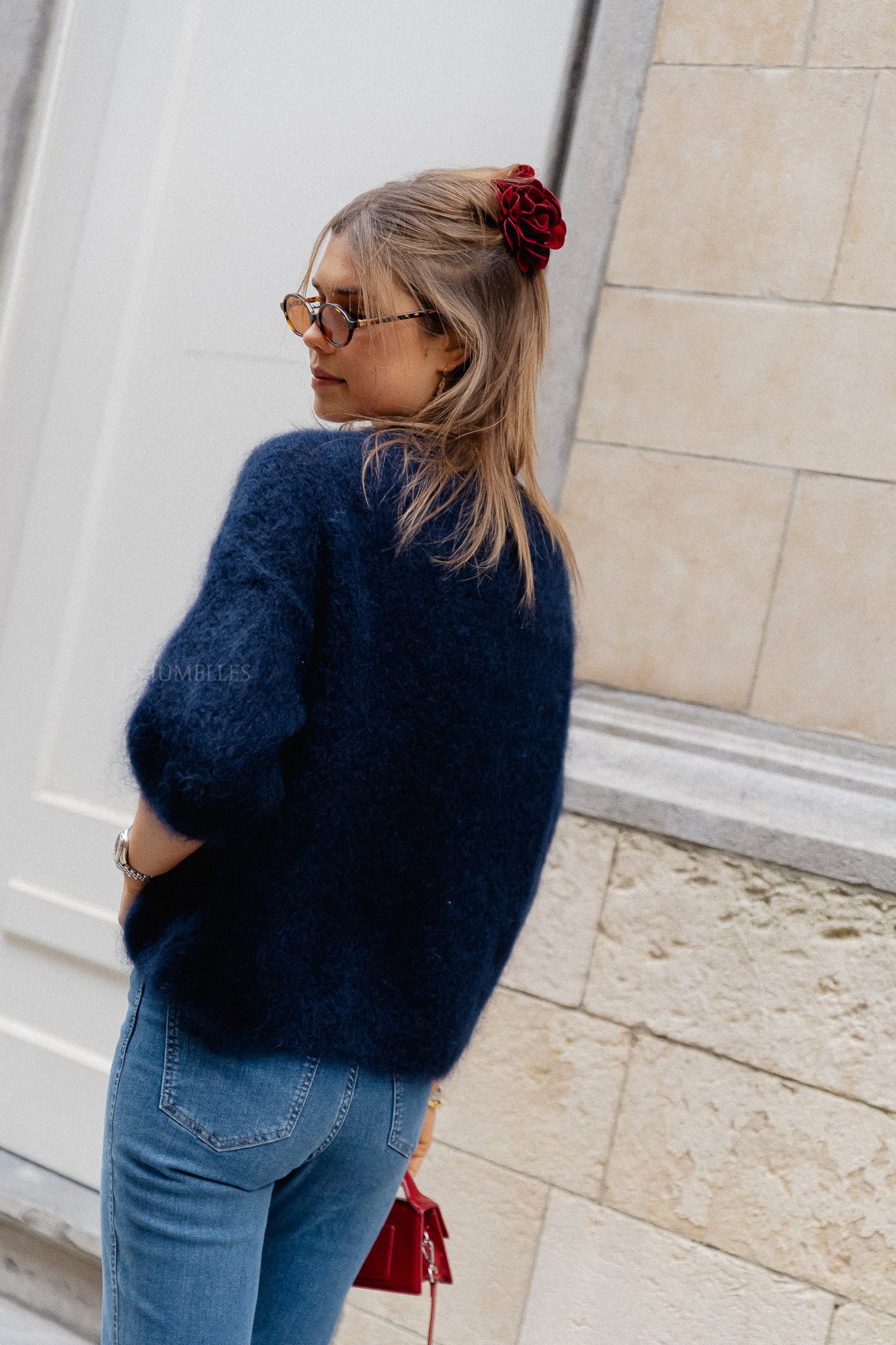 Nova Mohair-Pullover navy