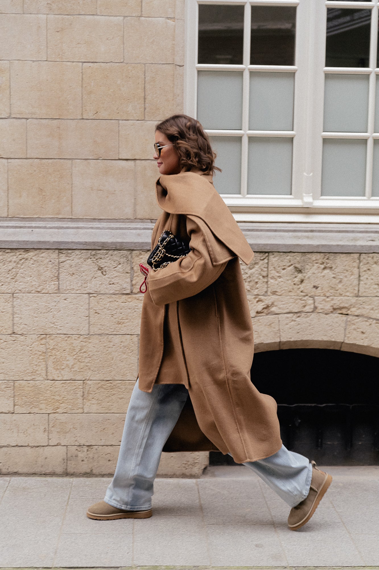 Oversize Carter wool coat camel