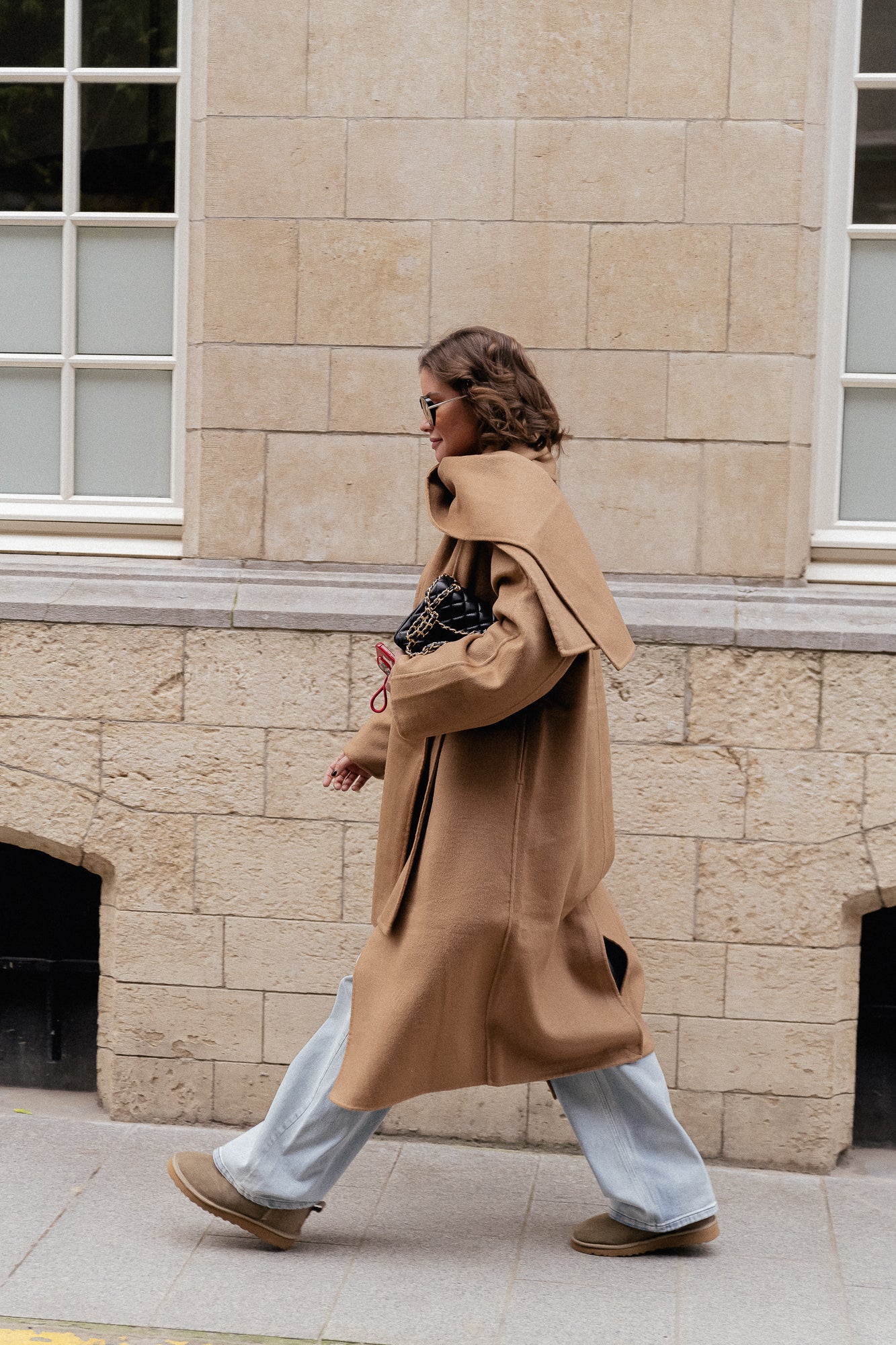 Oversize Carter wool coat camel