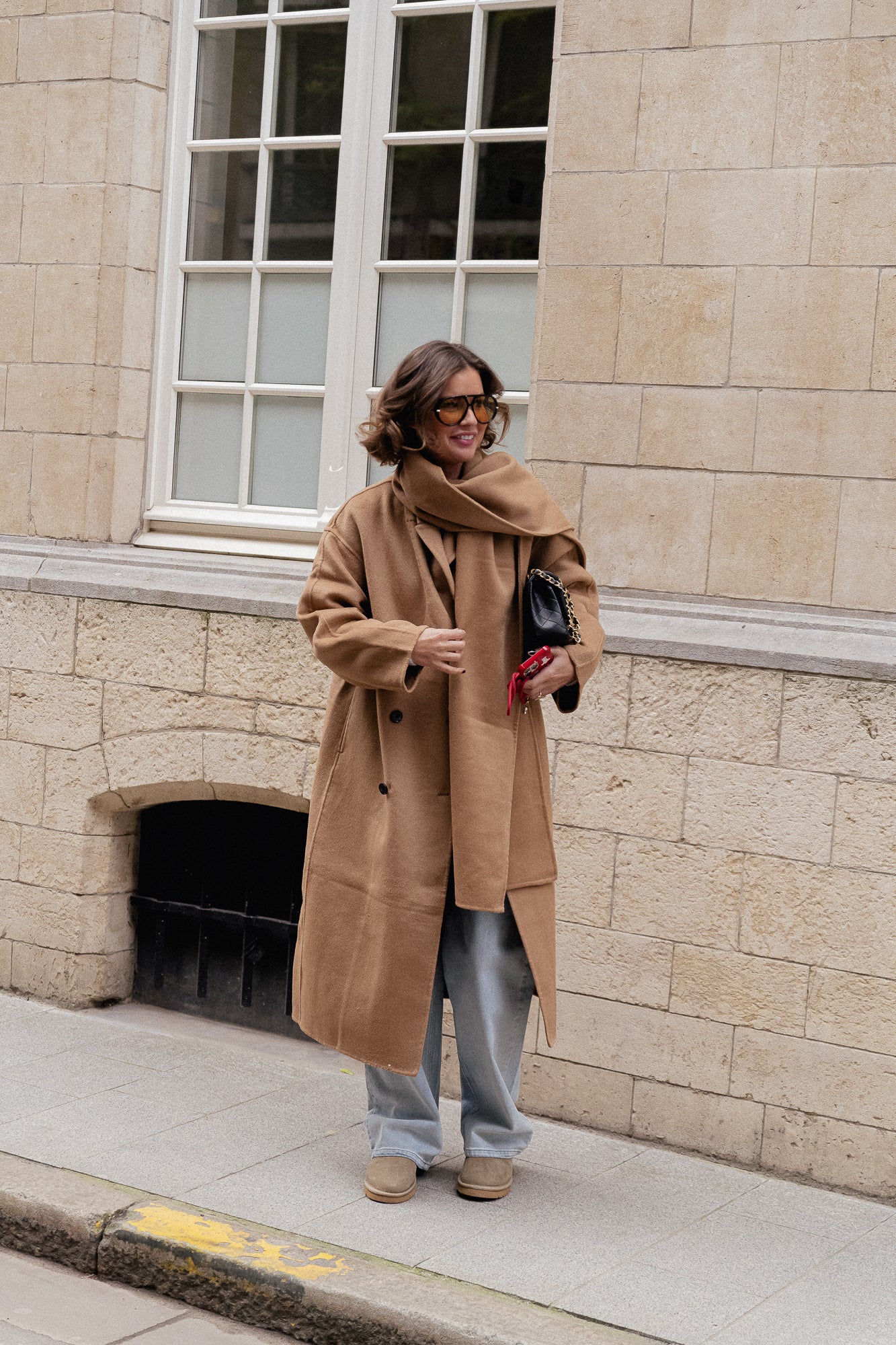 Oversize Carter wool coat camel