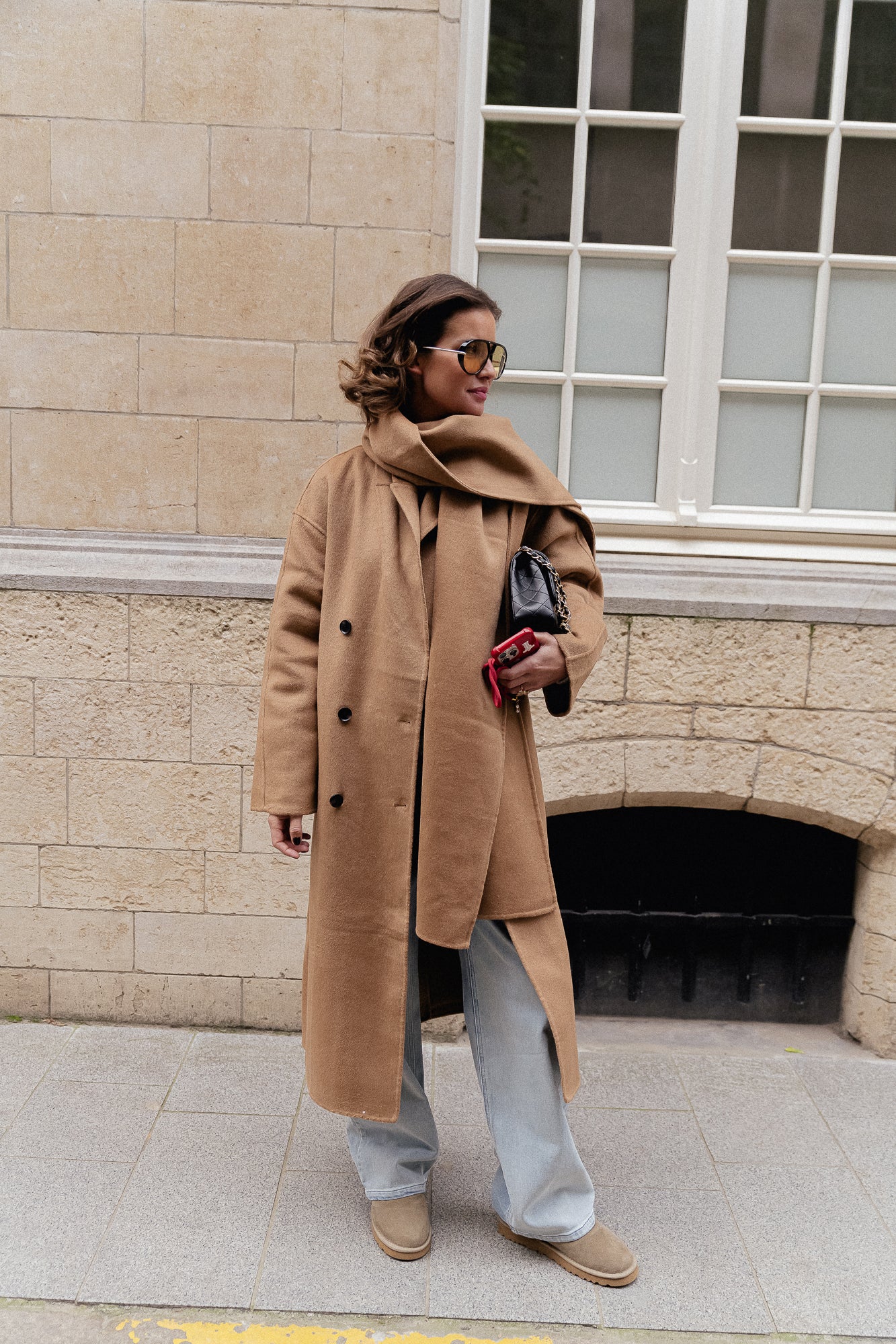 Oversize Carter wool coat camel