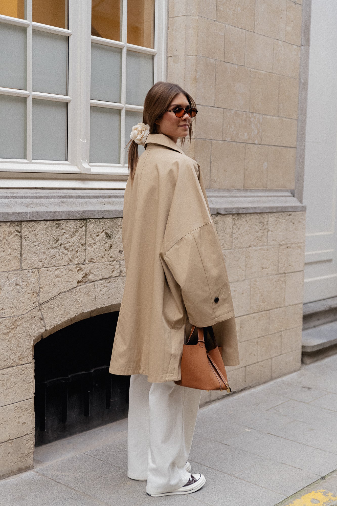 Elise oversized trenchcoat beige