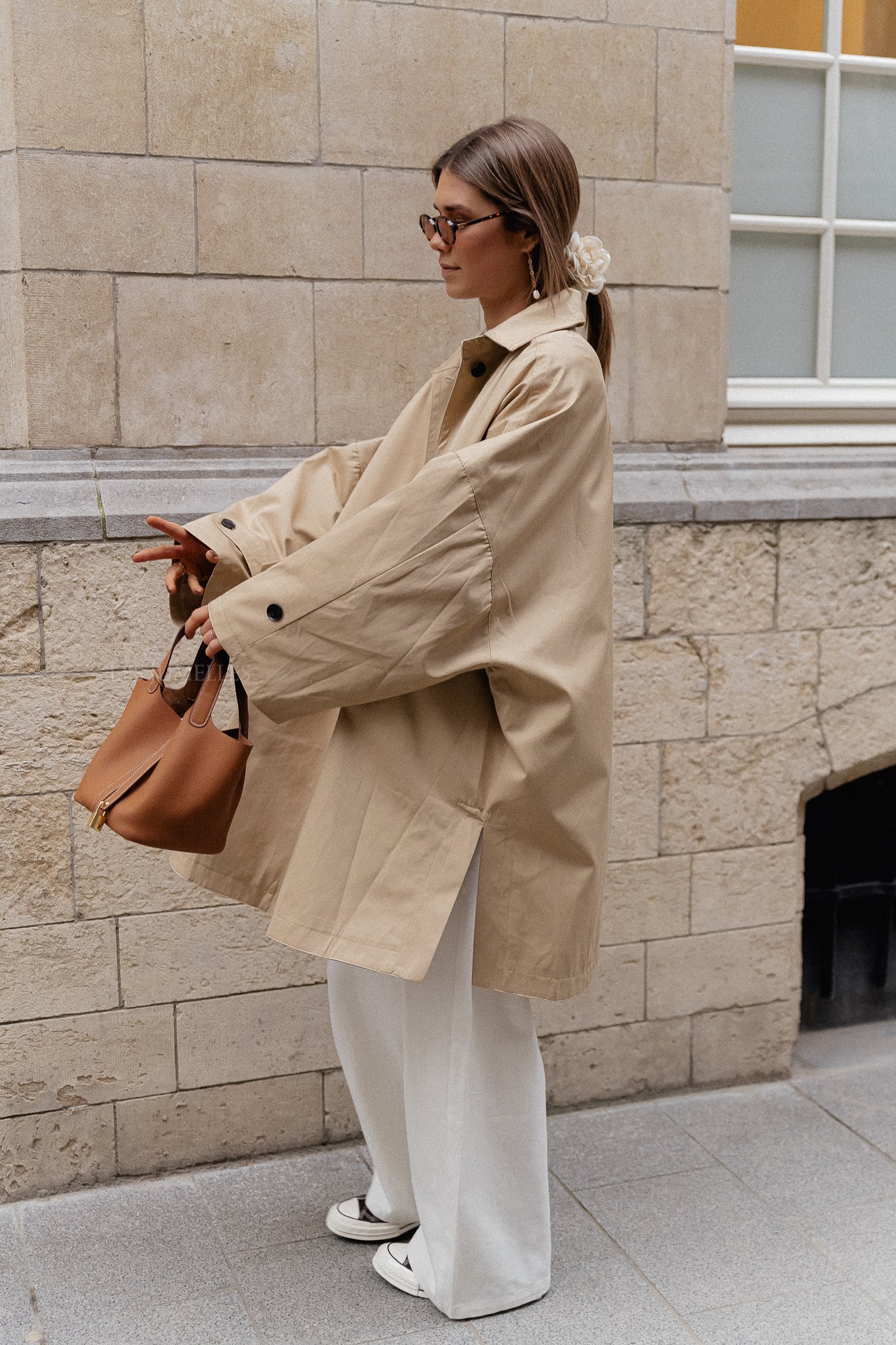 Elise oversized trenchcoat beige