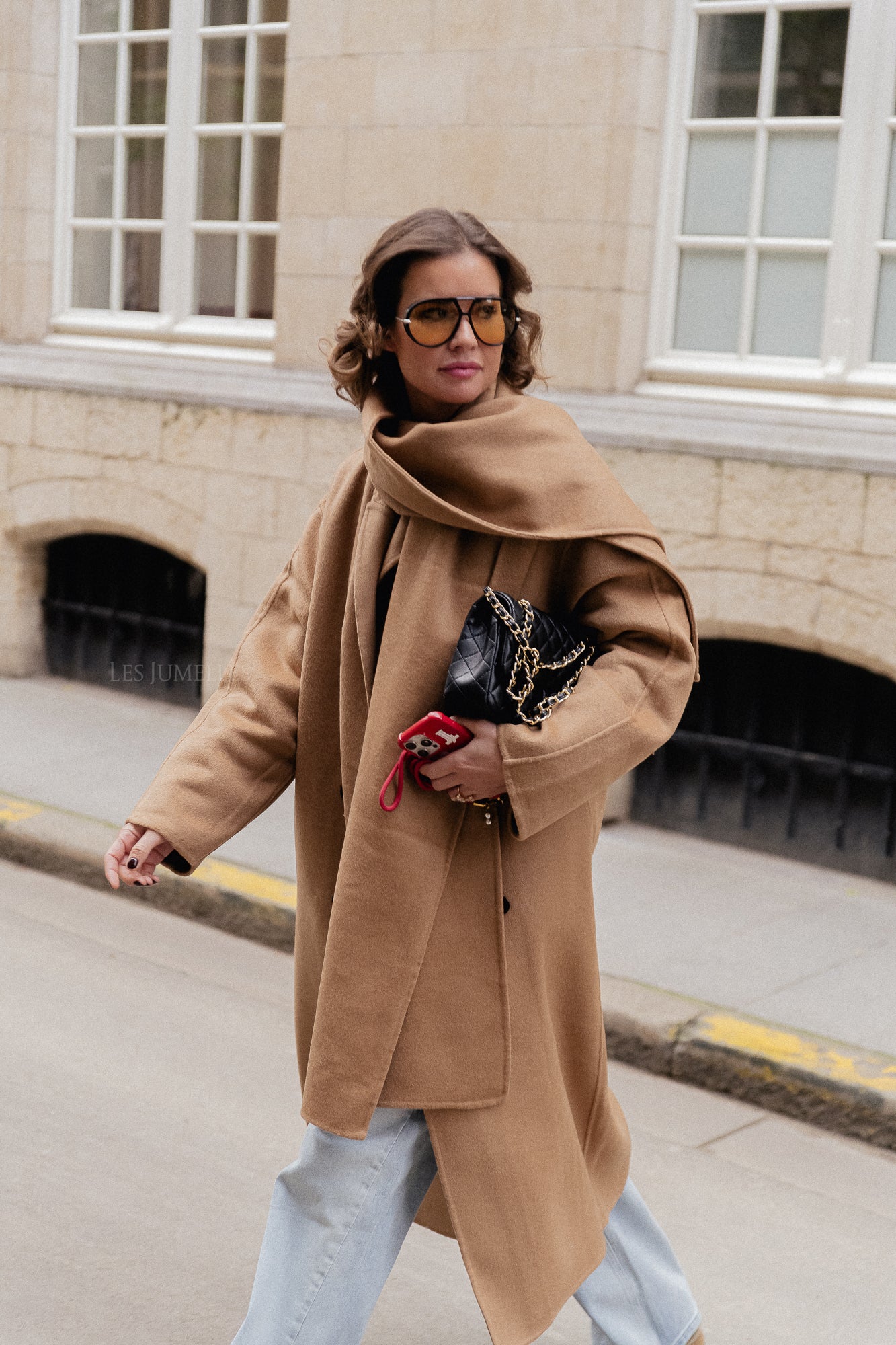 Oversize Carter wool coat camel