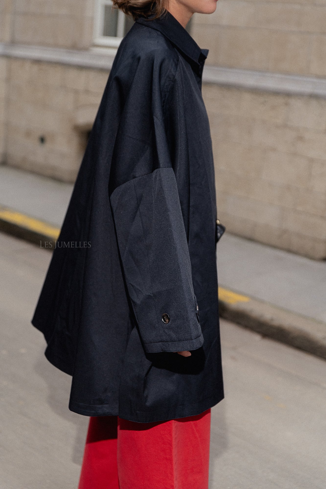 Elise oversized trenchcoat midnight blue