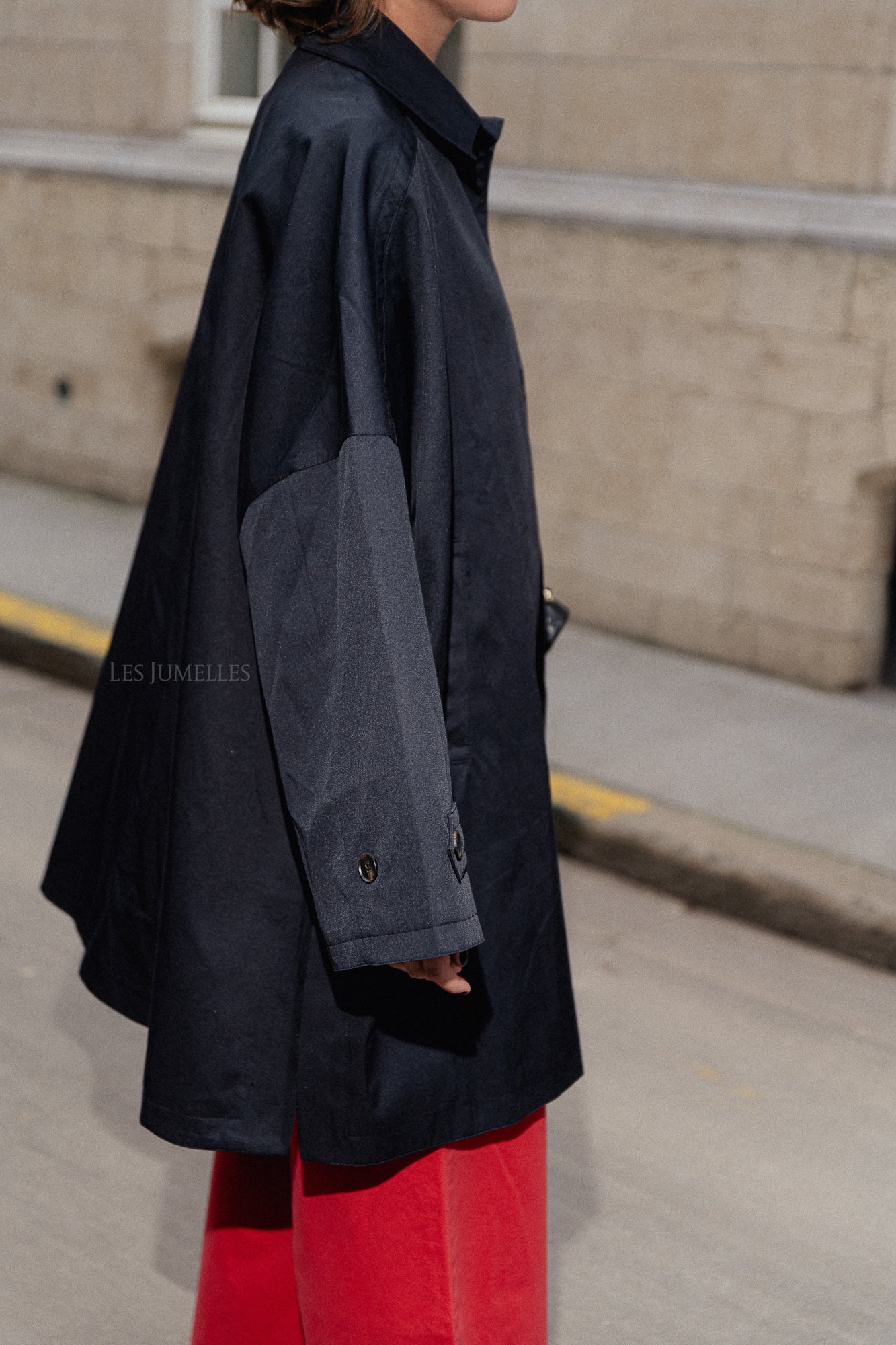 Elise oversized trenchcoat midnight blue