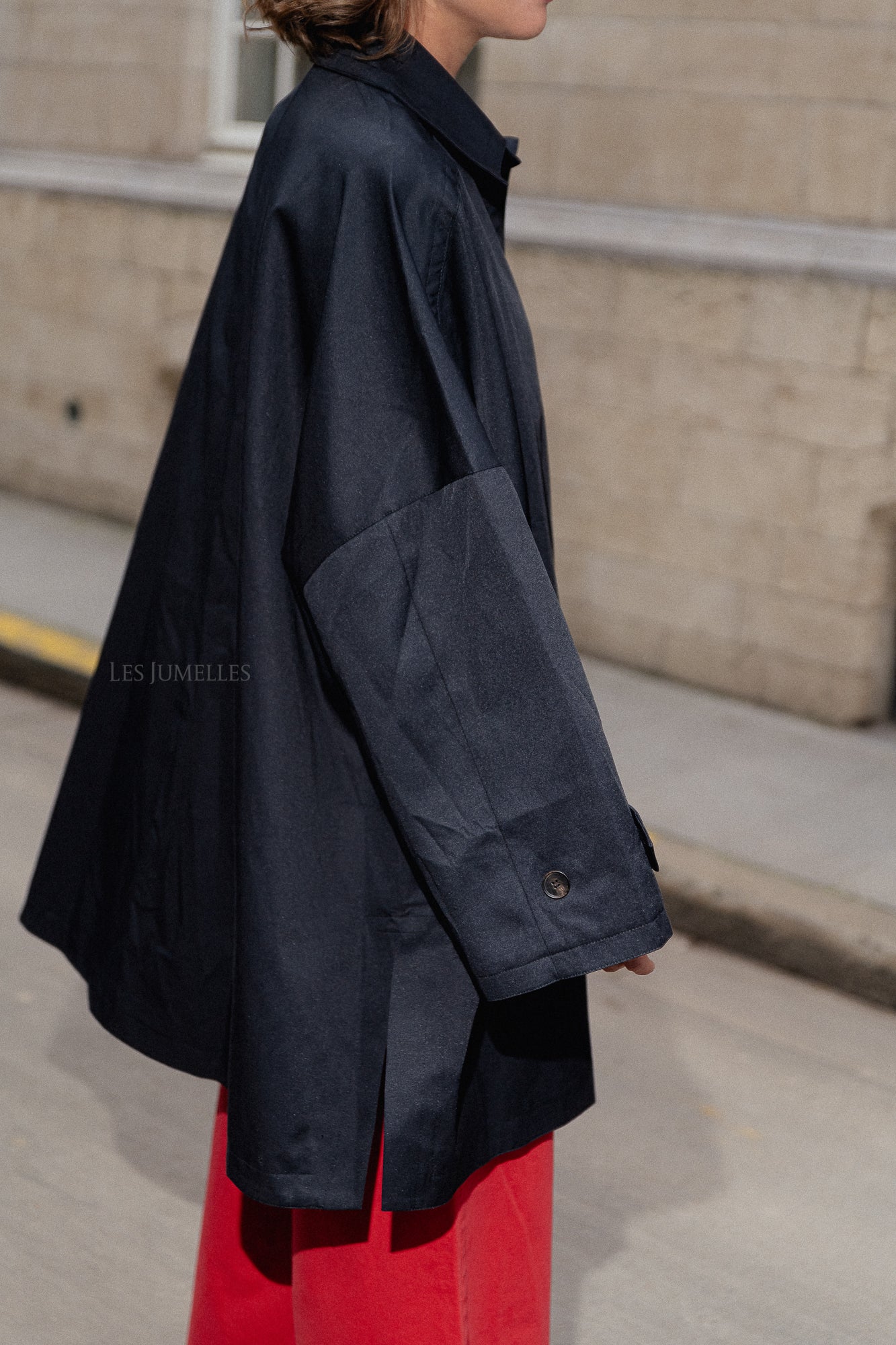 Elise oversized trenchcoat midnight blue