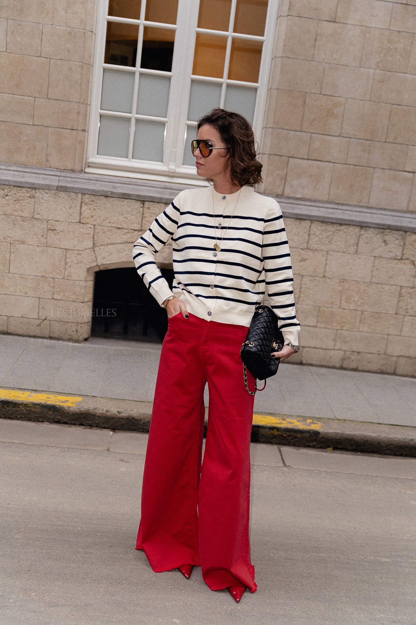 Zola wide legged trousers red