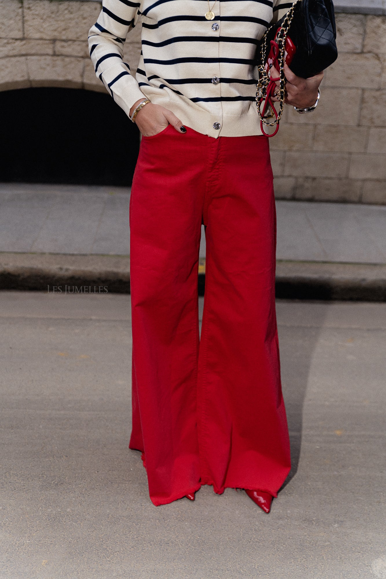 Zola wide legged trousers red