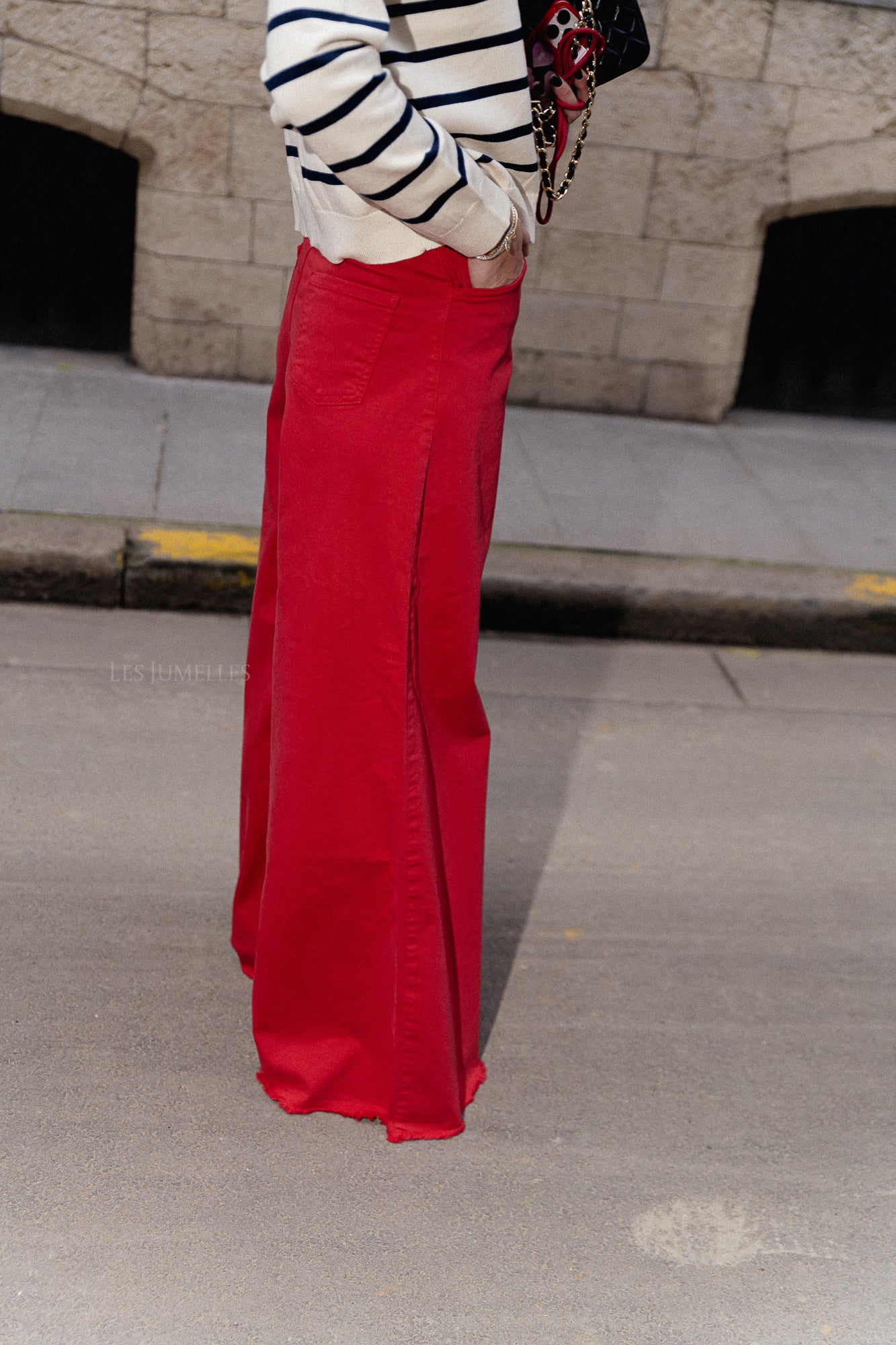 Zola wide legged trousers red