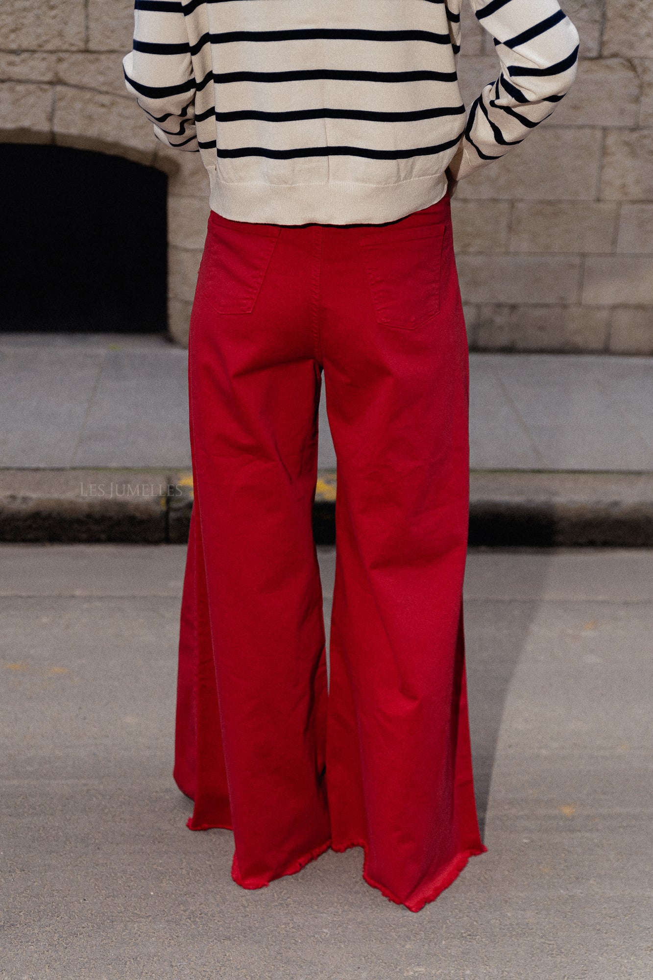 Zola wide legged trousers red