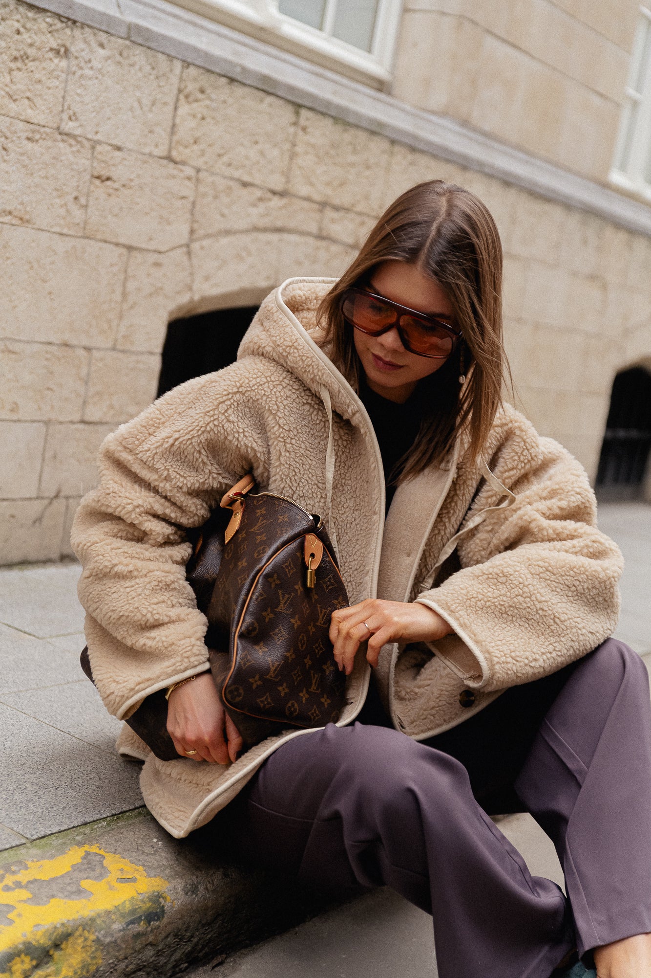 Briar teddy jacket beige