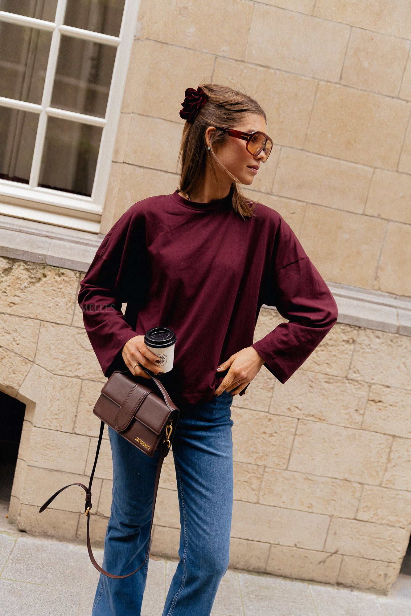 Rachel LS shirt burgundy