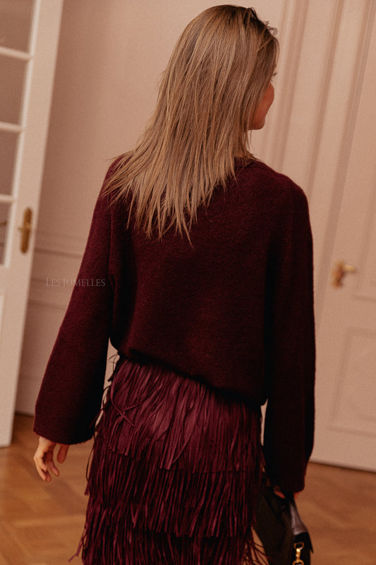 Les Jumelles Gabriella jumper burgundy