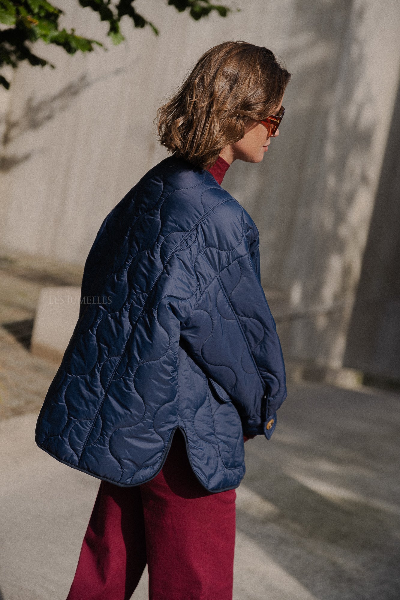 Leonie quilted jacket navy