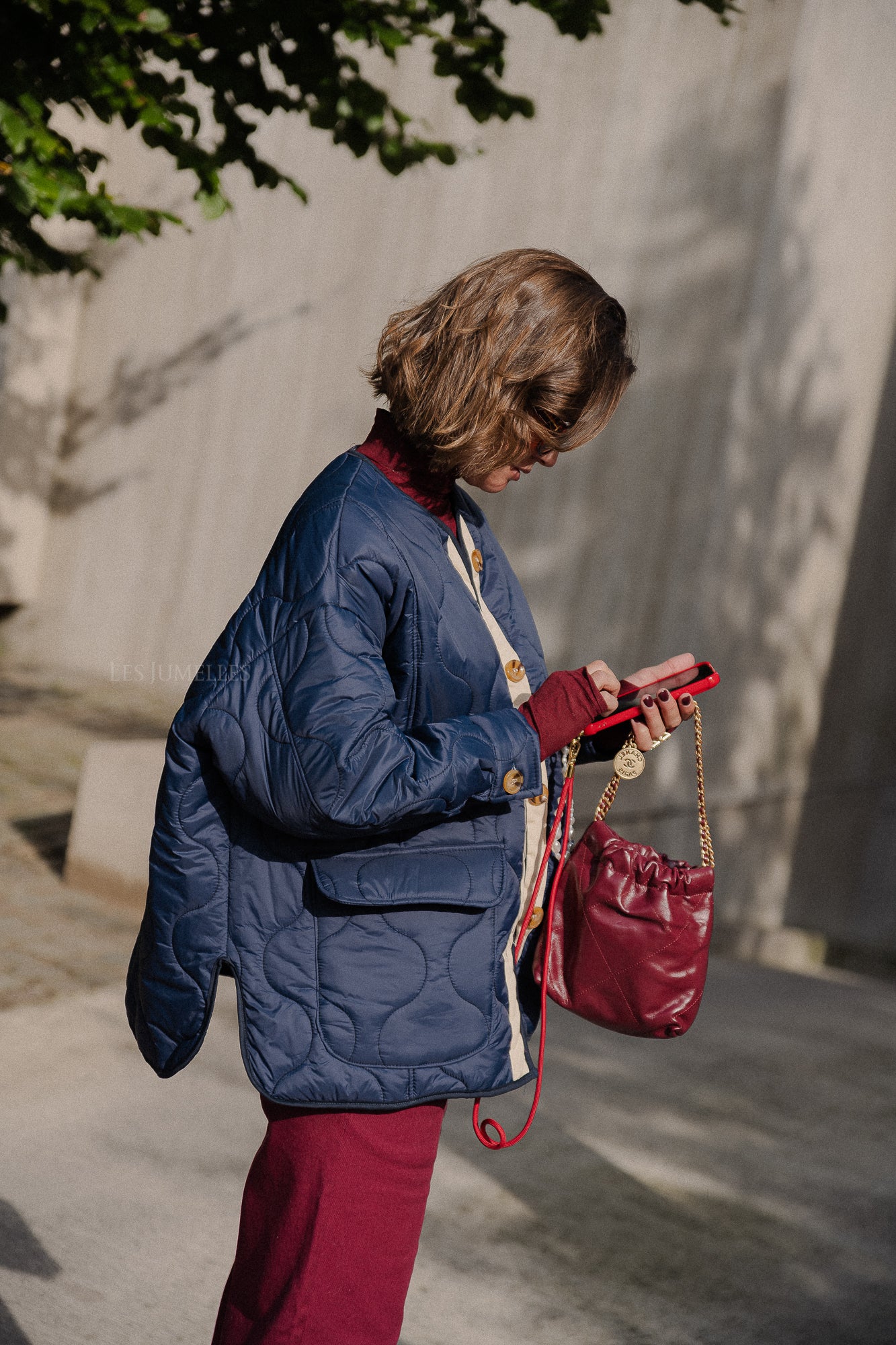 Leonie quilted jacket navy