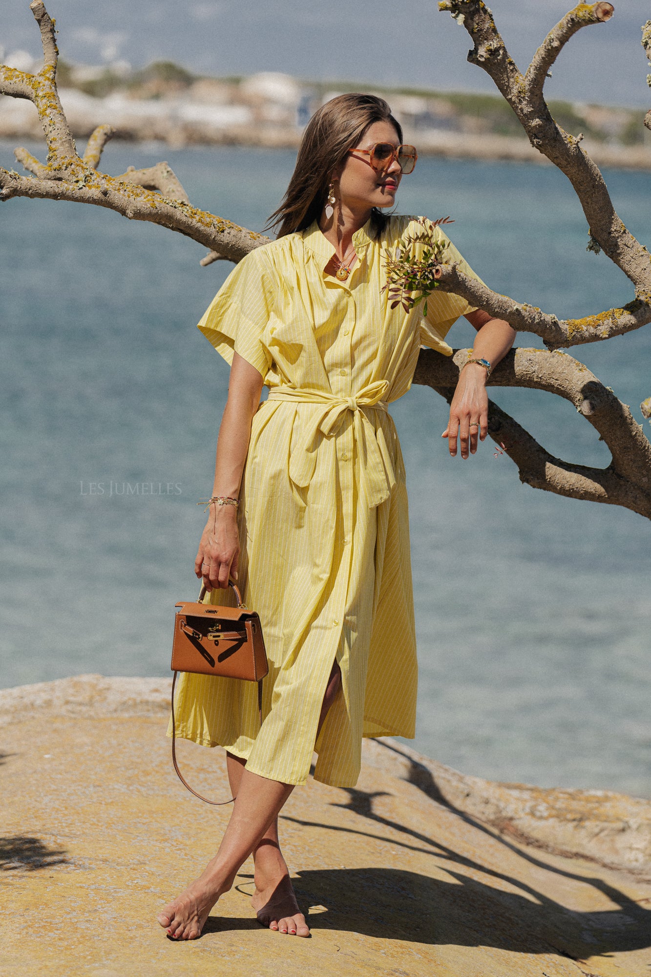 Esmee striped maxi dress yellow